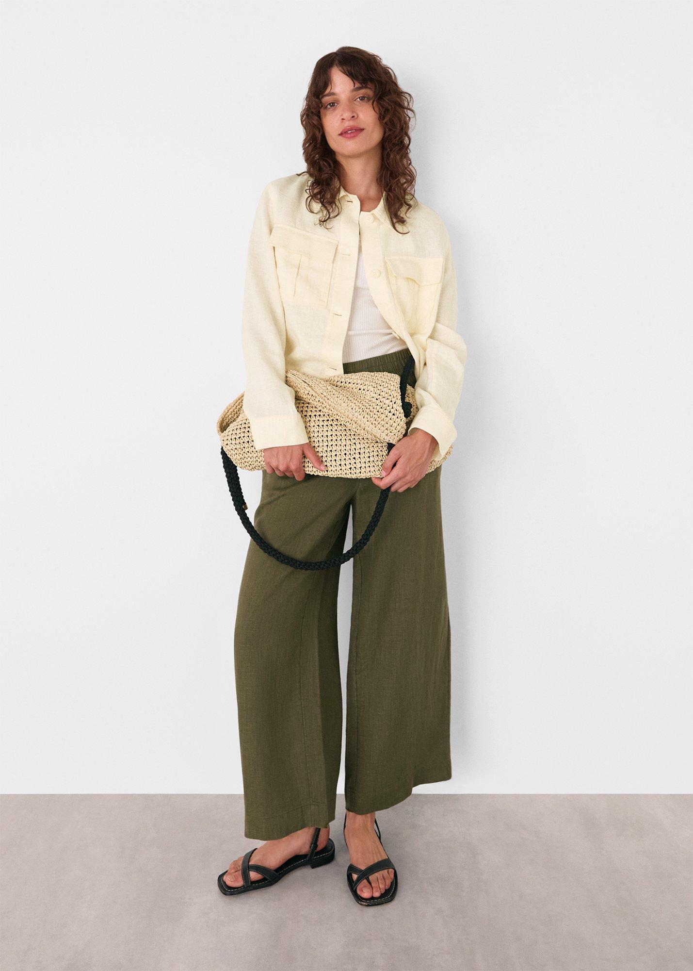 Ivory Abby Linen Casual Jacket