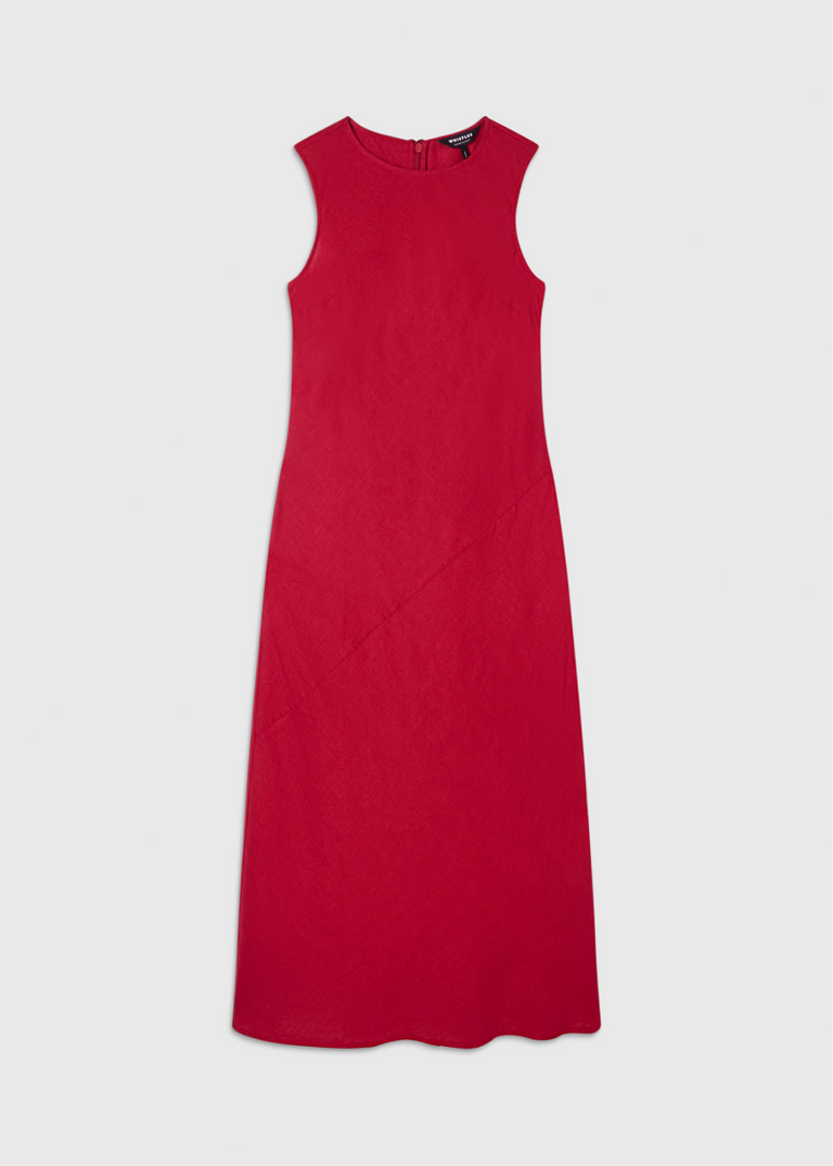 Bias Cut Linen Dress