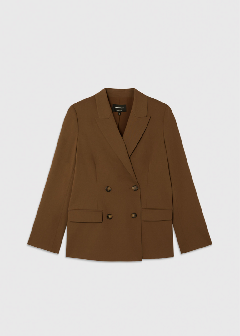 Brown Double Breasted Blazer