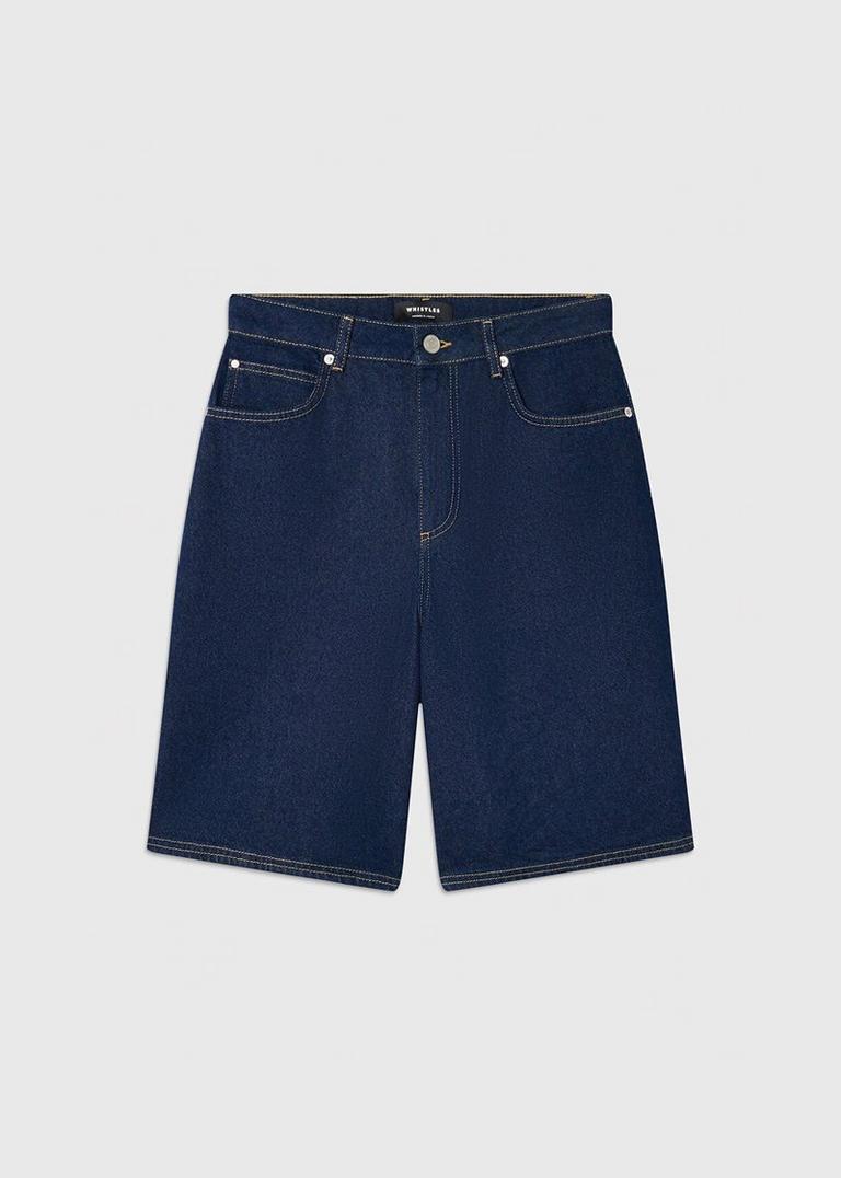 Dark Denim Authentic Knee Length Short