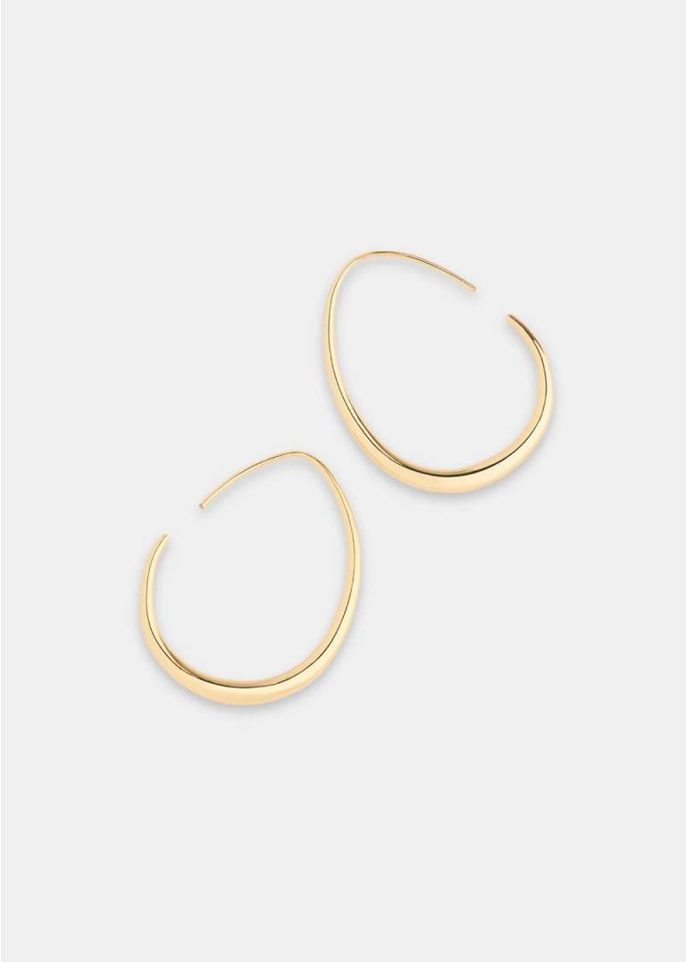 Gold Wire Hoop Earring