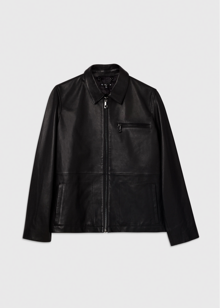Black Kate Zip Leather Jacket 
