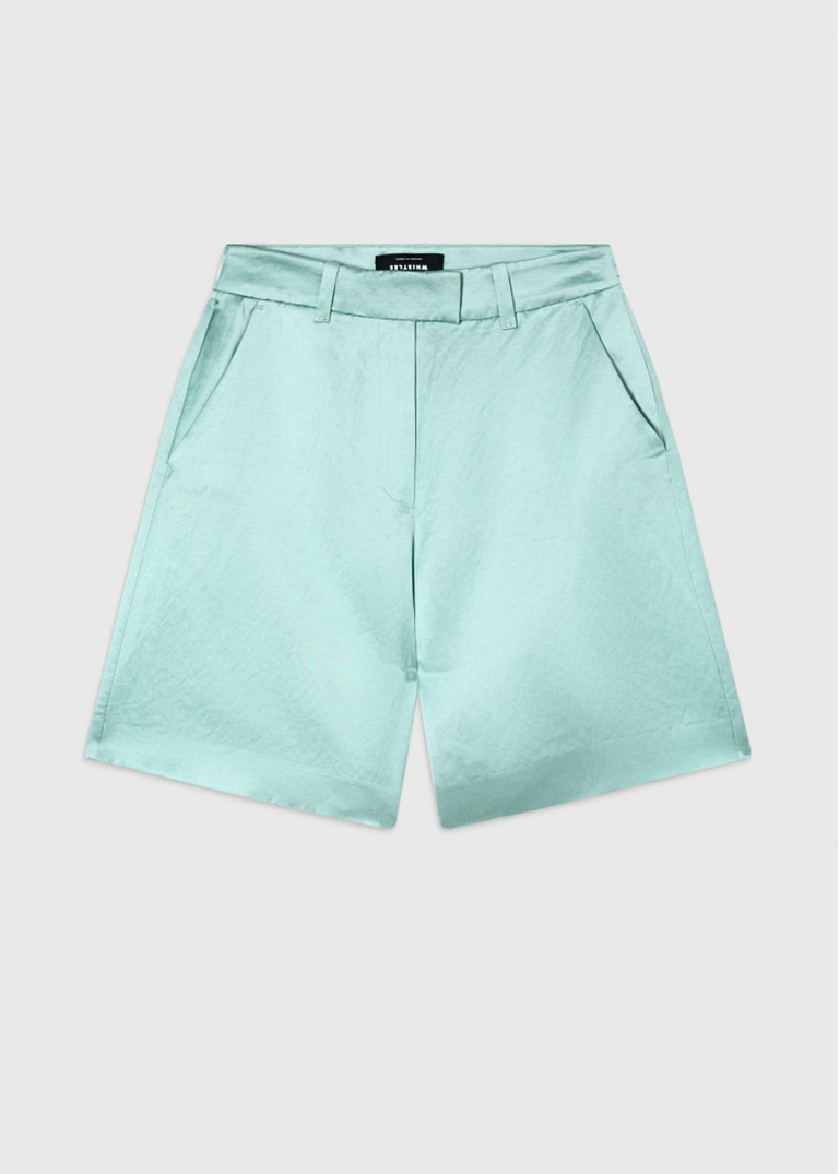Pale Blue Satin Short