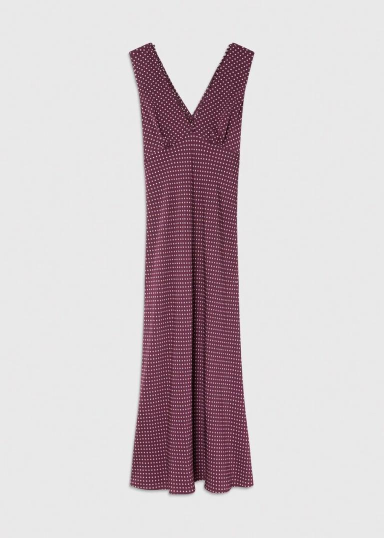 Purple Mini Spot Sleeveless Dress