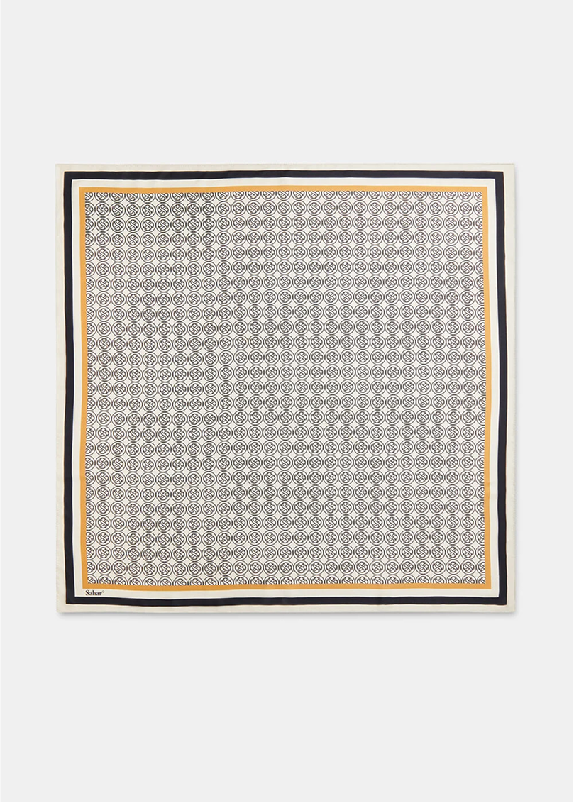 Flatshot of the sahar silk scarf