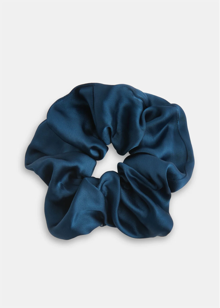 Flatshot of satin scrunchie