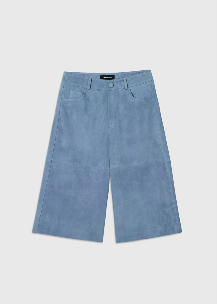 Flatshot of the suede longline short