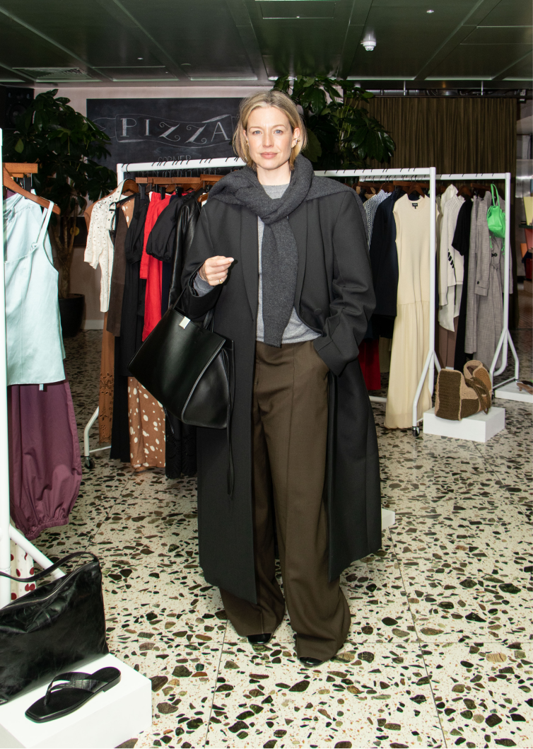 Influencer standing up for picture