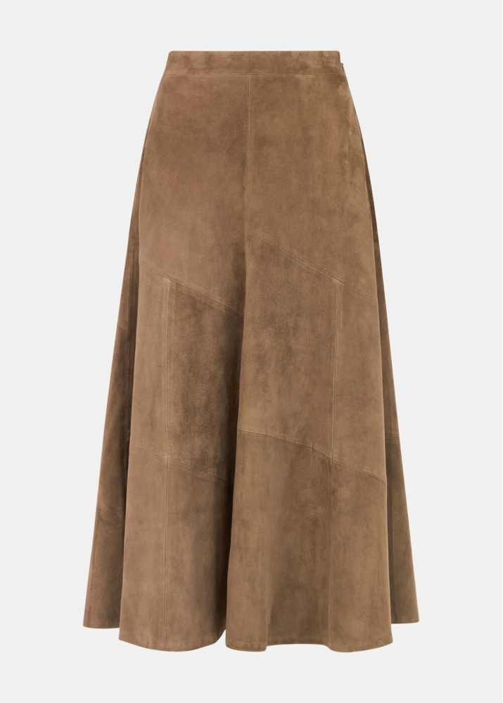 Flatshot of the suede skirt