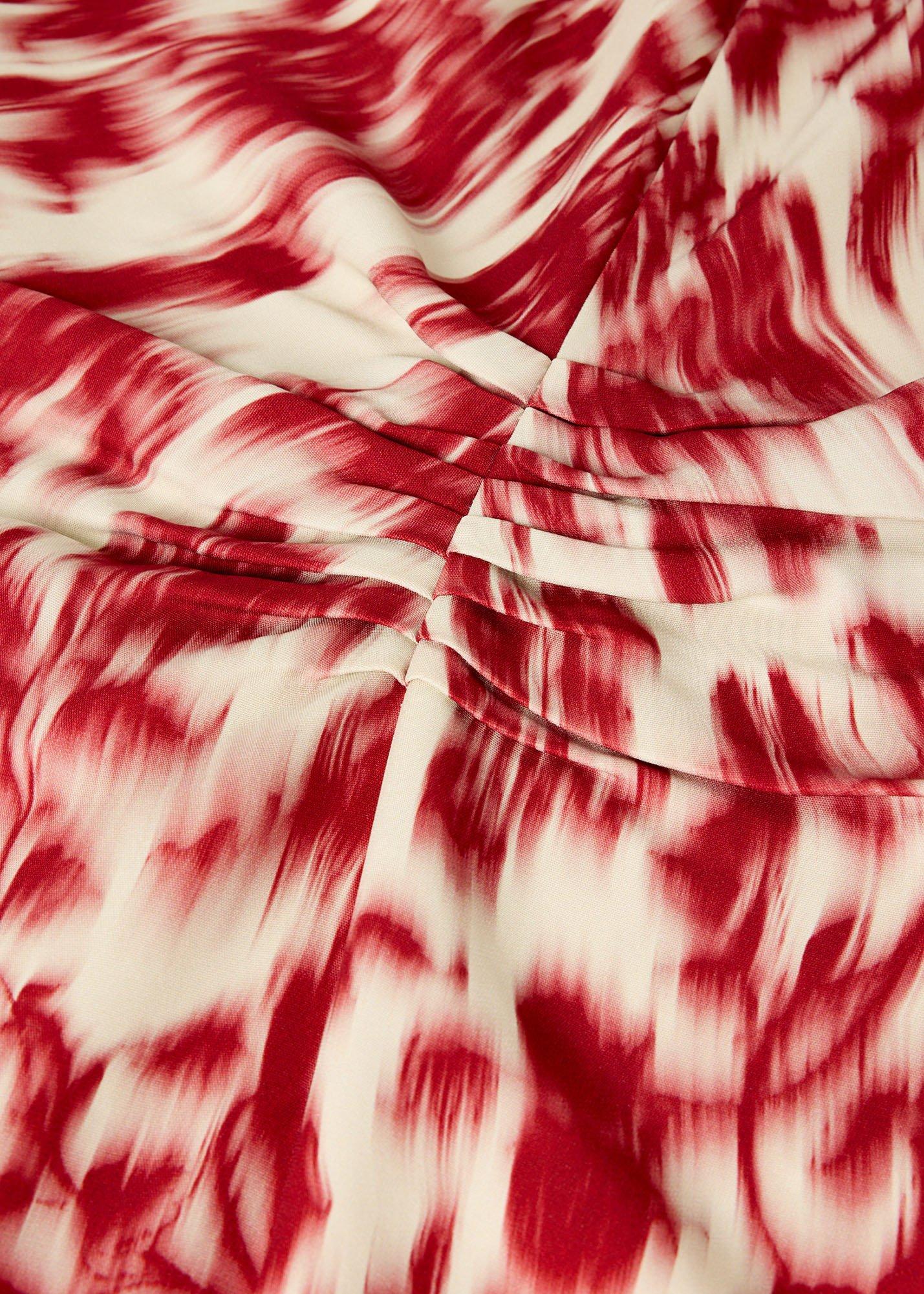 Petite Blurred Floral Crepe Dress