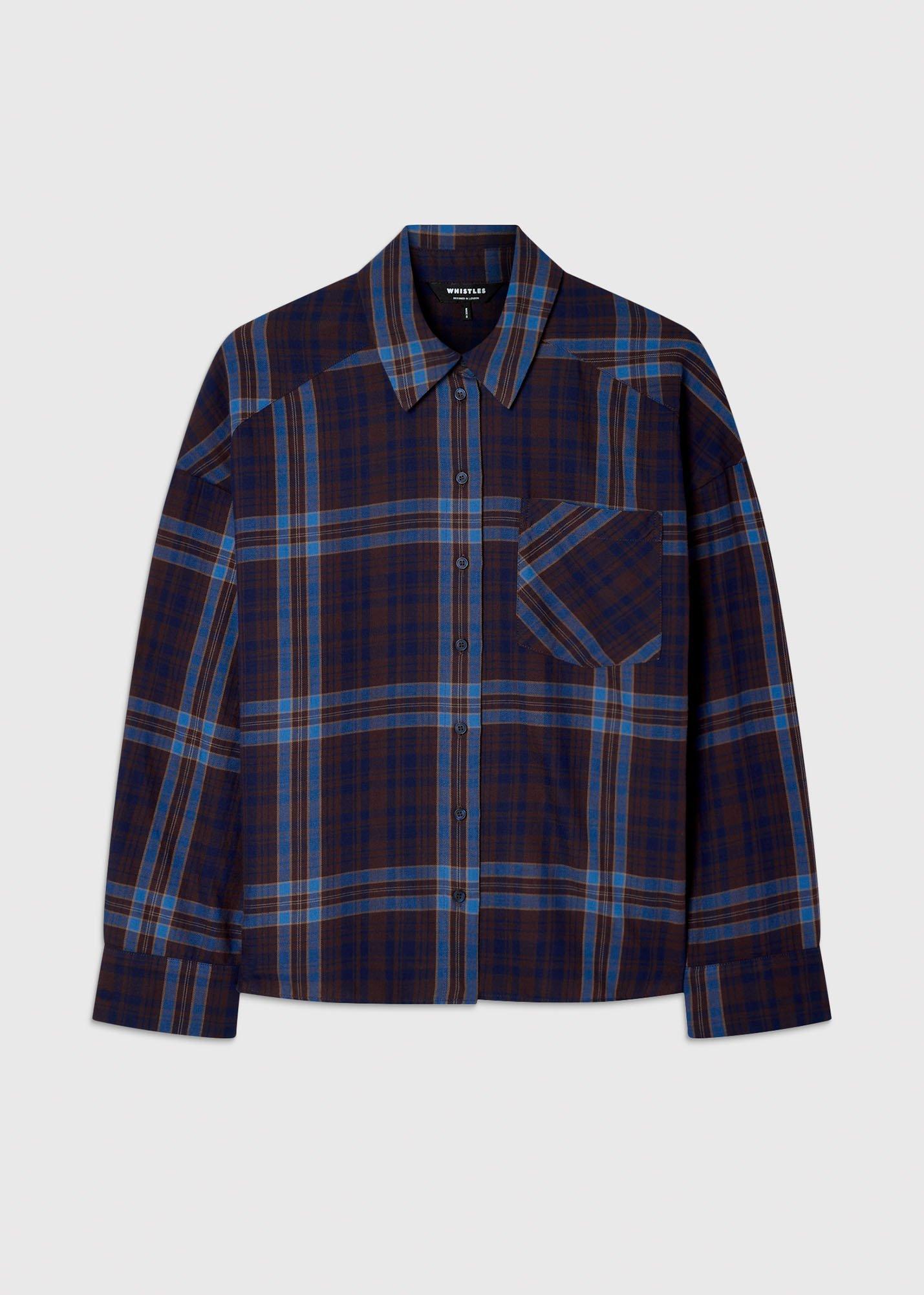 Checked Brushed Cotton Shirt