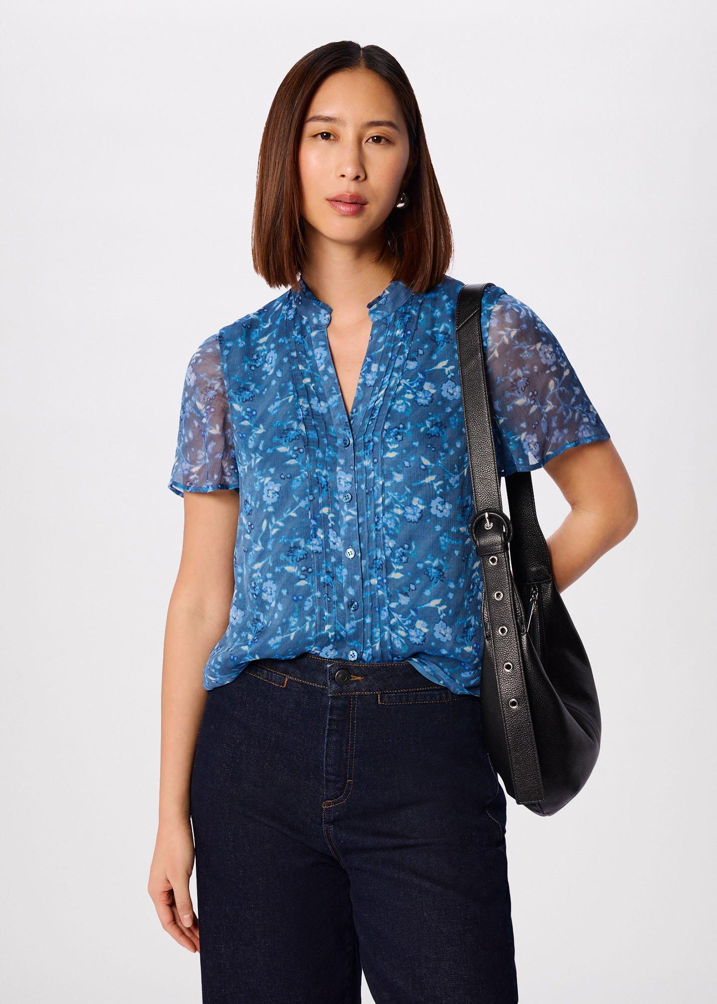 Ditsy Floral V Neck Blouse