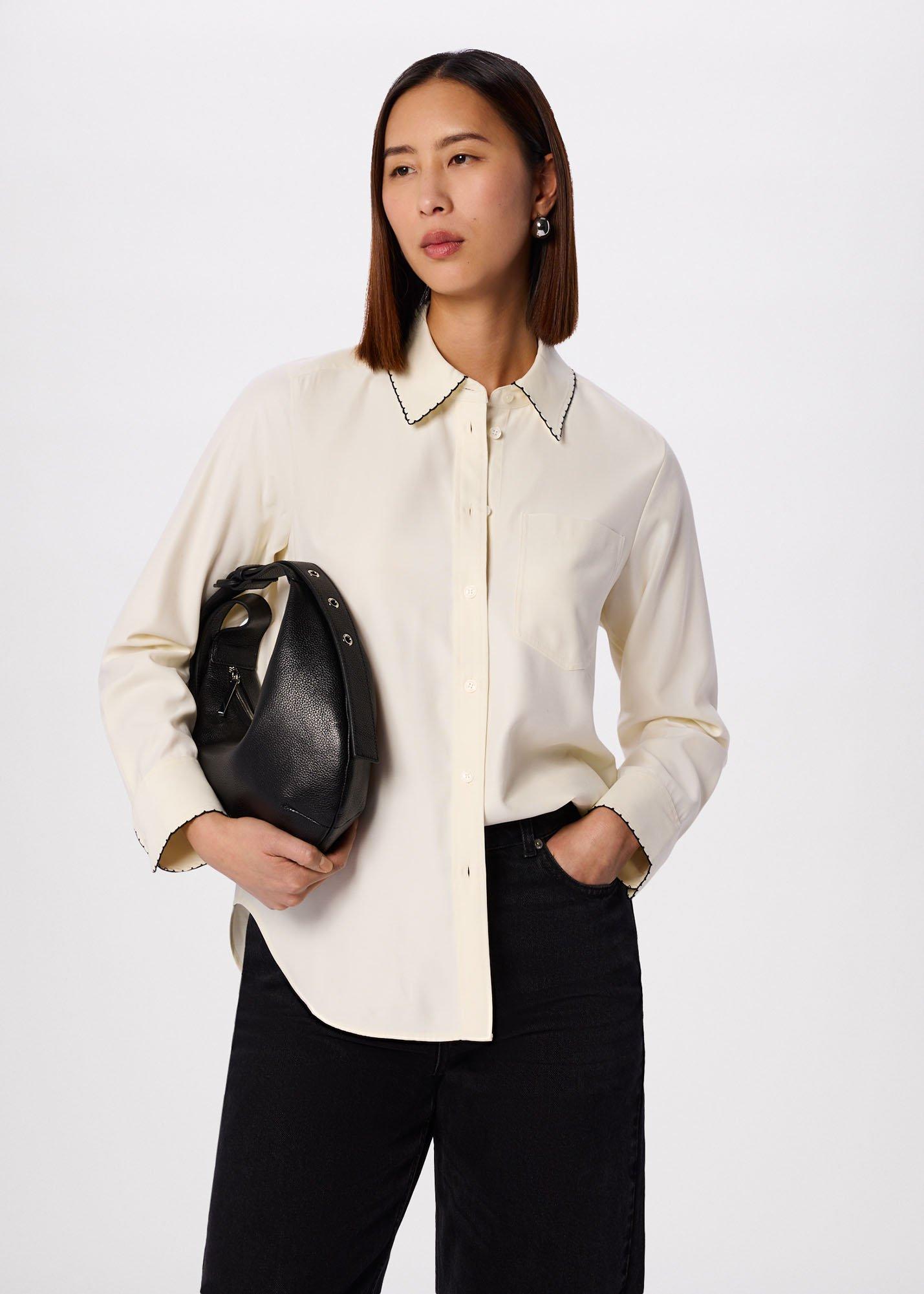 Embroidered Collar Shirt