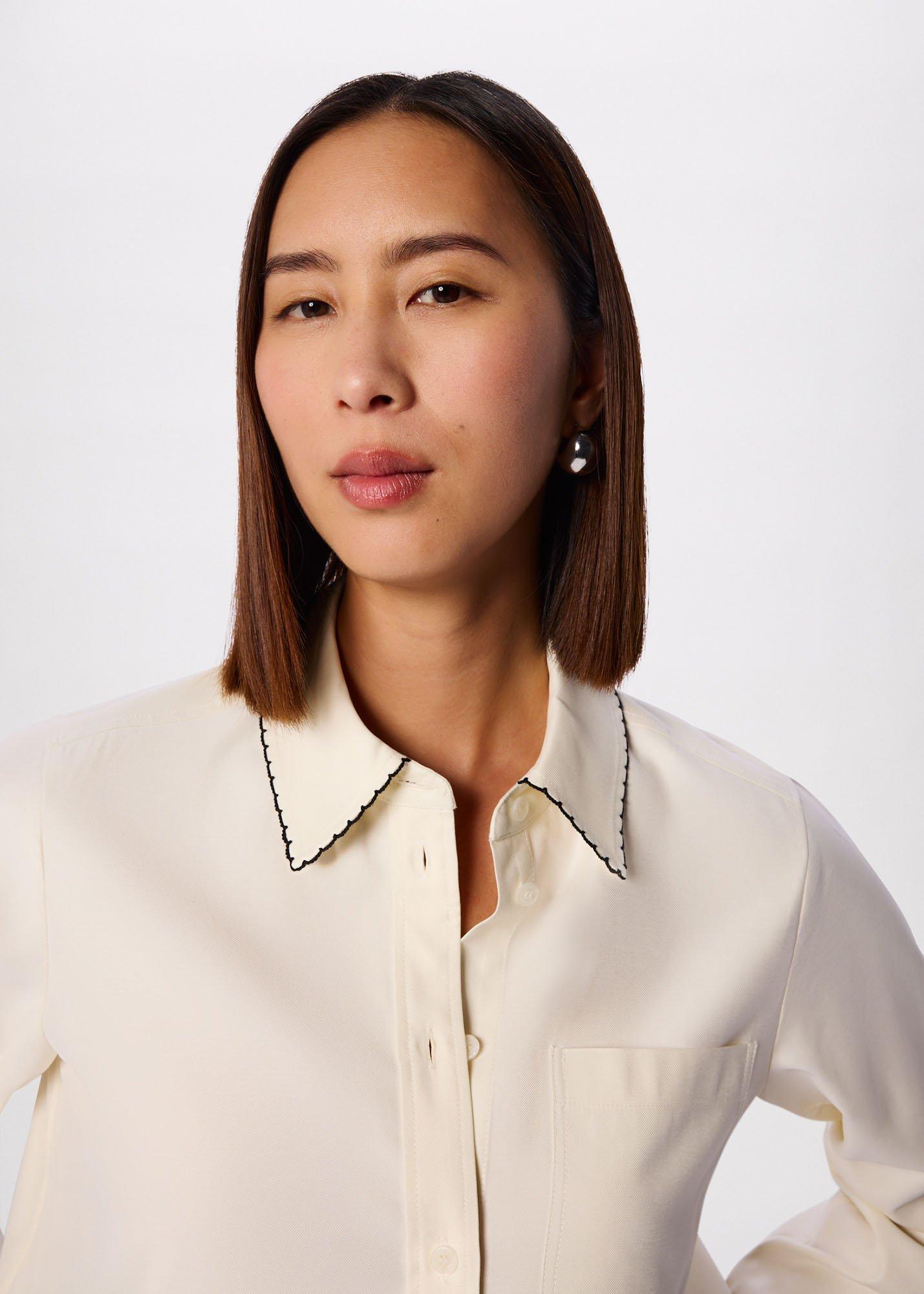 Embroidered Collar Shirt