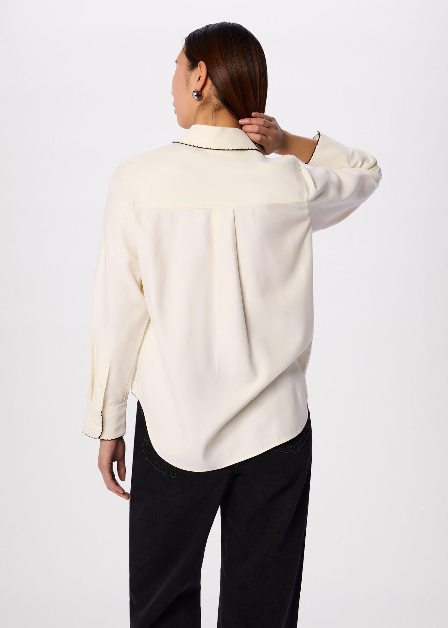 Embroidered Collar Shirt