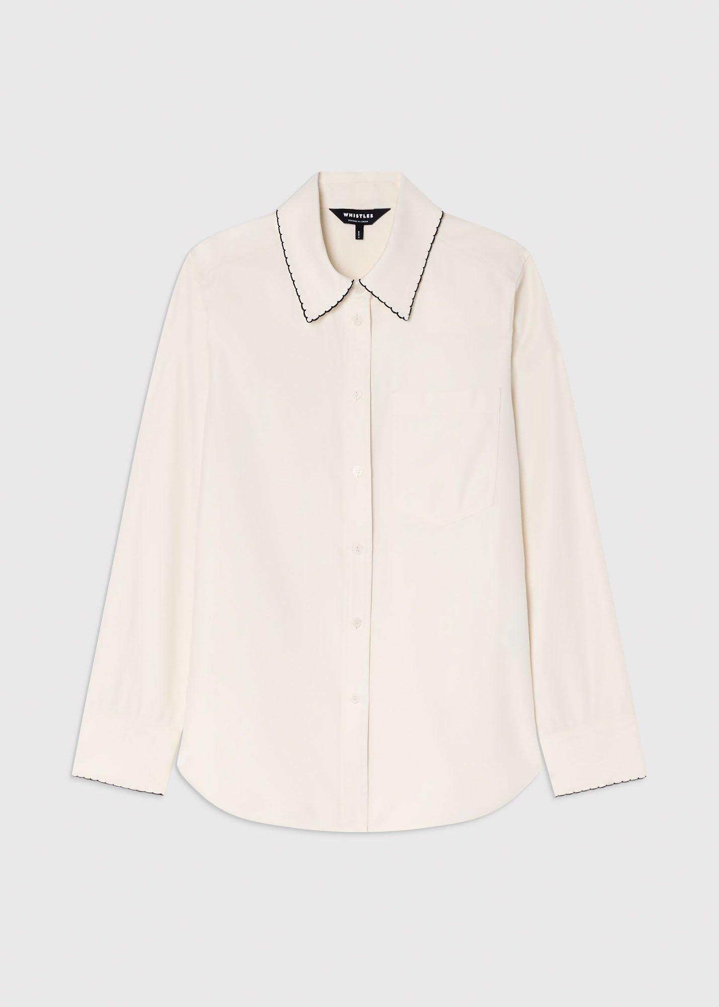 Embroidered Collar Shirt