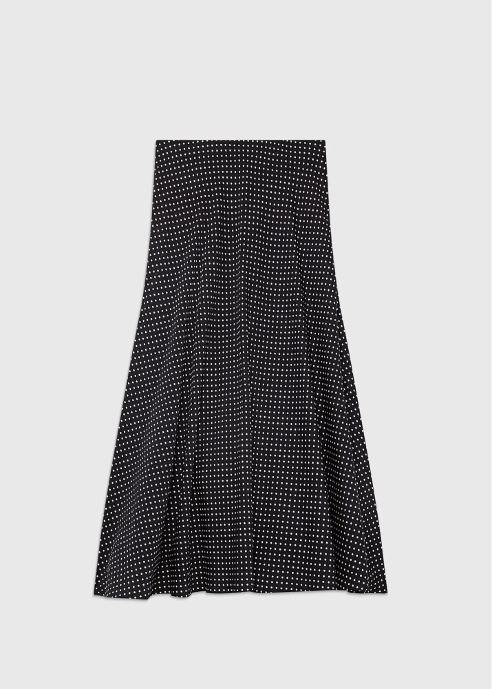 Flatshot of the mini spot midi skirt