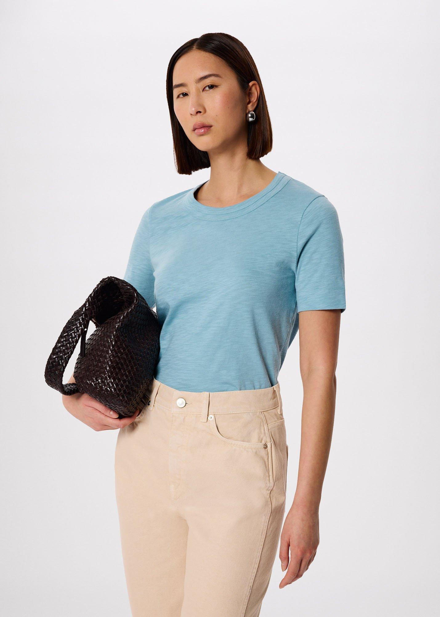 Blue Rosa Double Trim T-Shirt