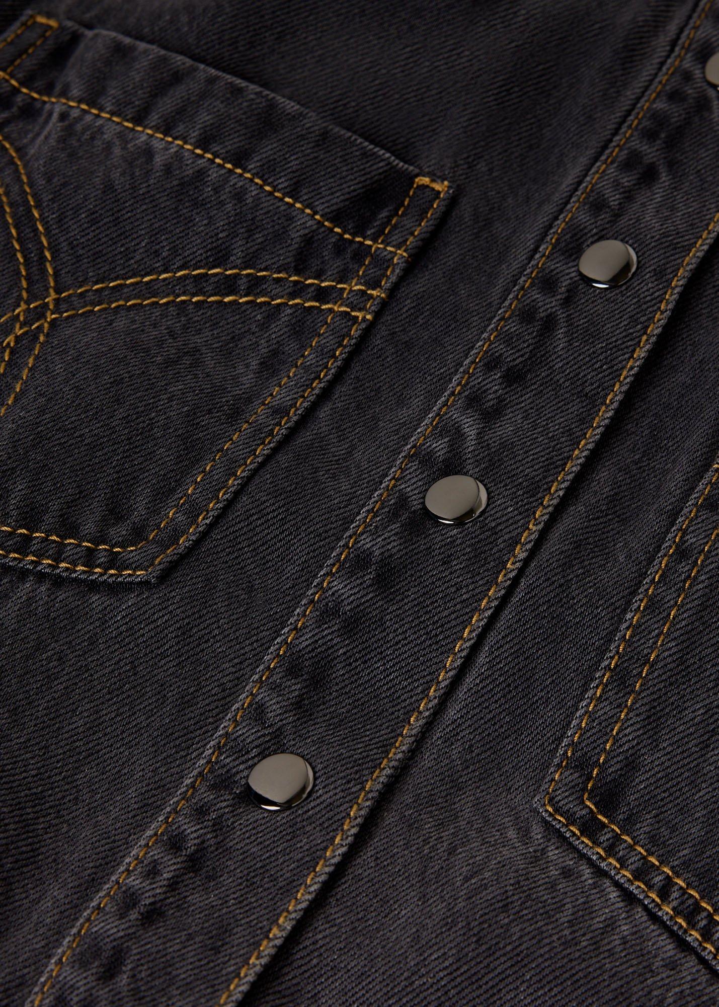 Cotton Blend Denim Jumpsuit