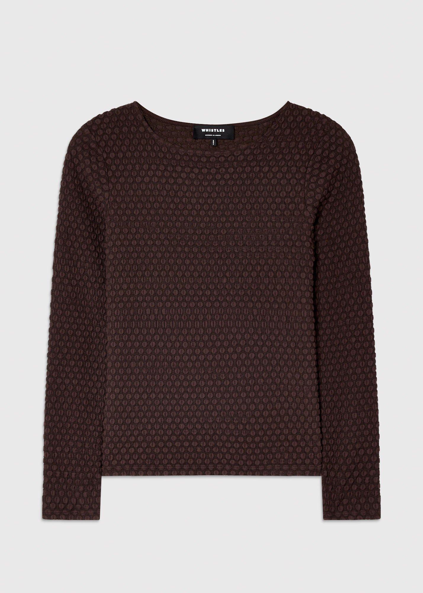 Textured Circle Jersey Top