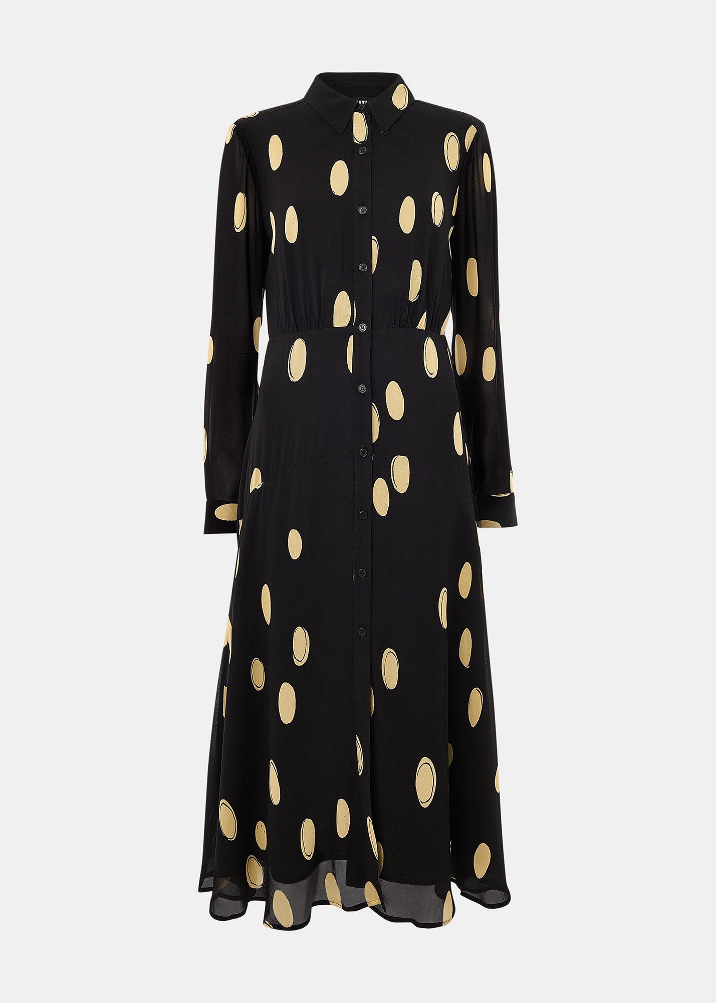Abstract Spot Shirt Dress