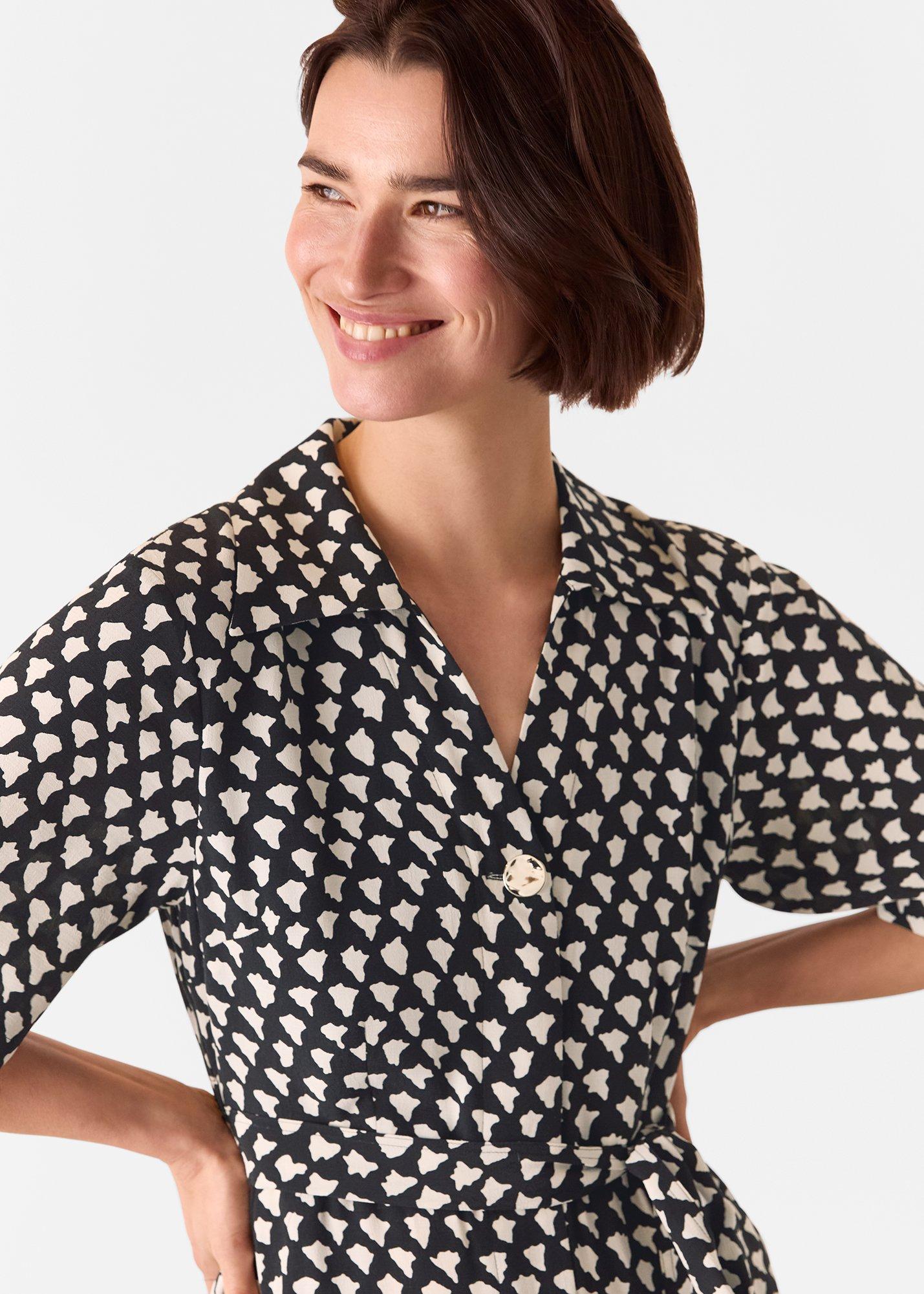 Black Abstract Triangle Jumpsuit