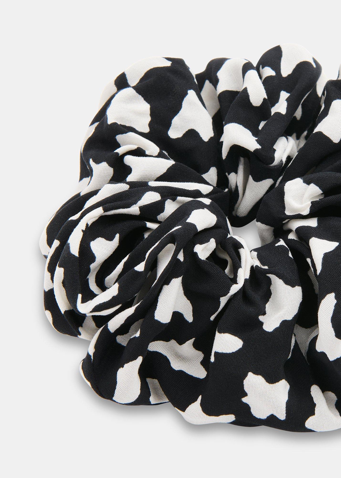 Black Abstract Triangle Scrunchie