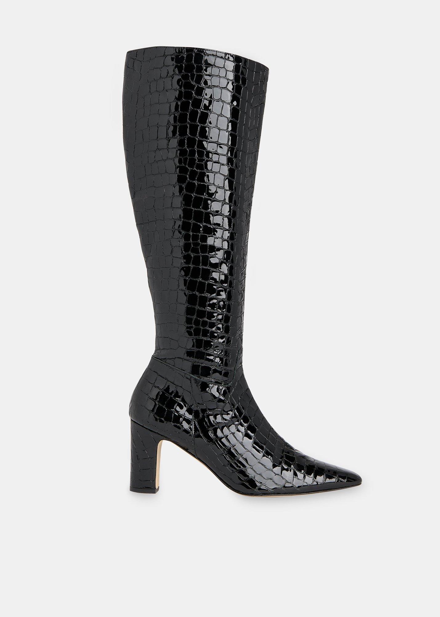 Albie Croc Knee High Boot