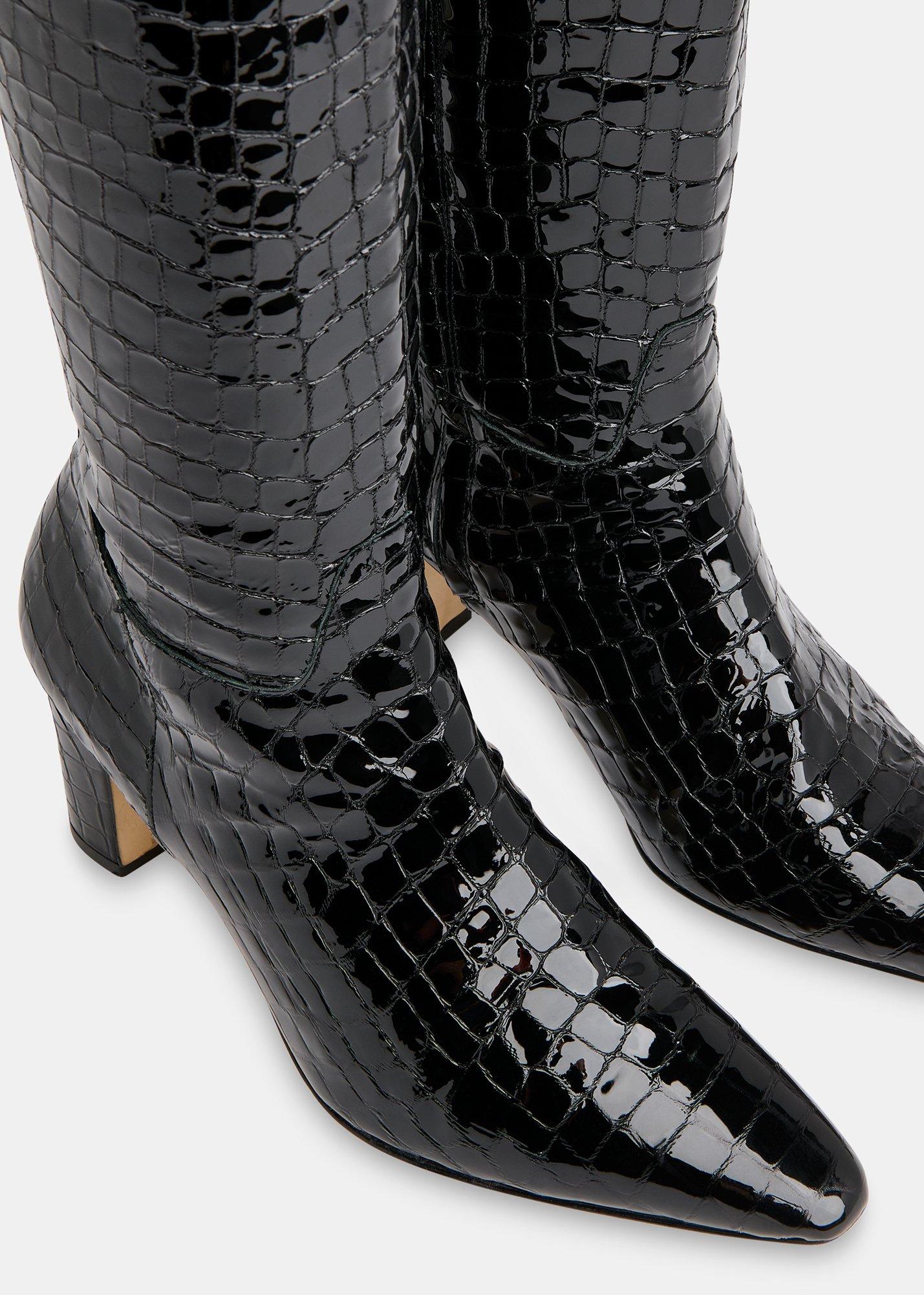 Albie Croc Knee High Boot