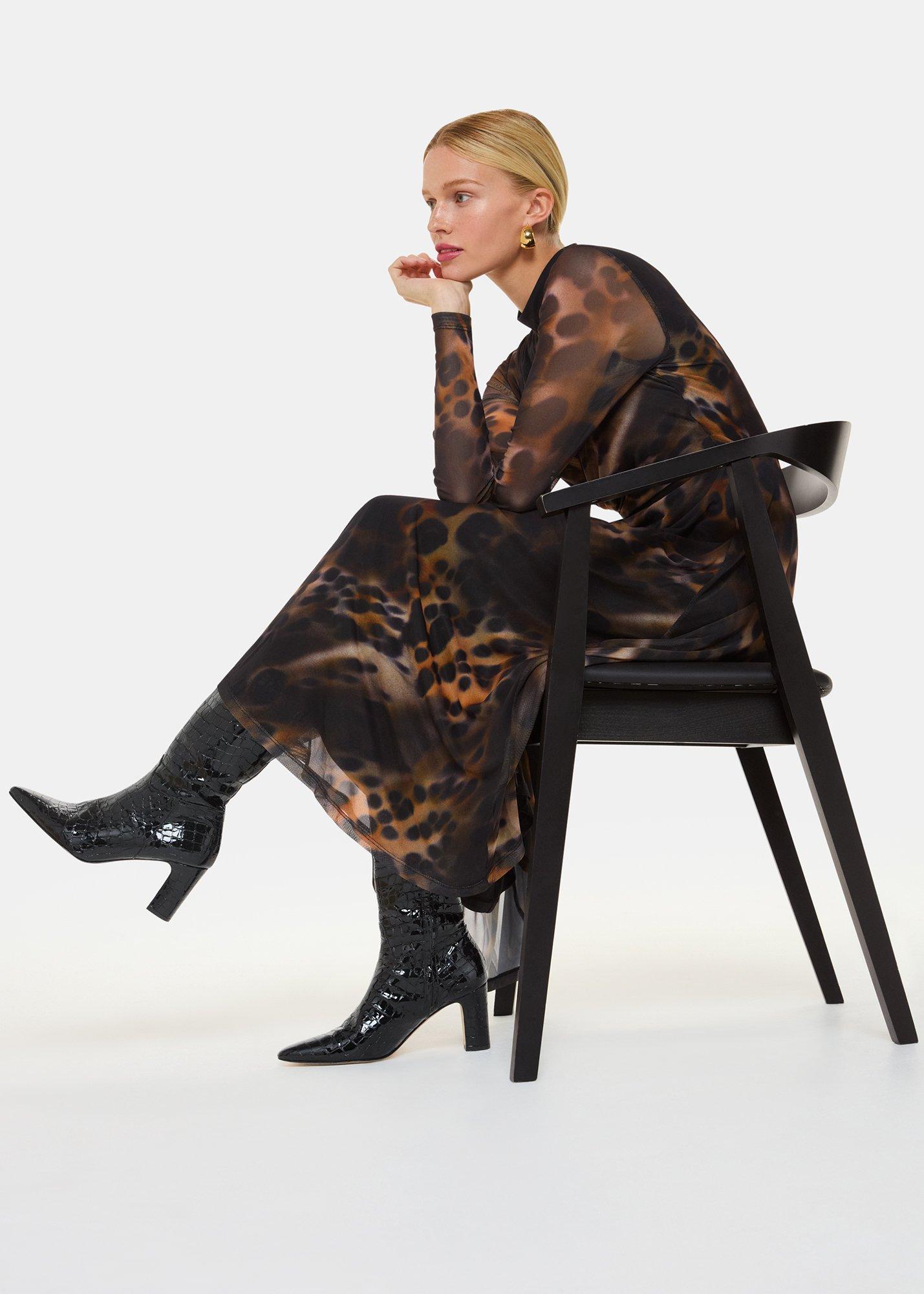 Albie Croc Knee High Boot