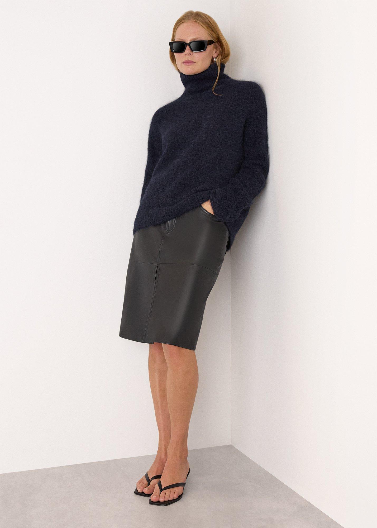 Alpaca Blend Funnel Knit