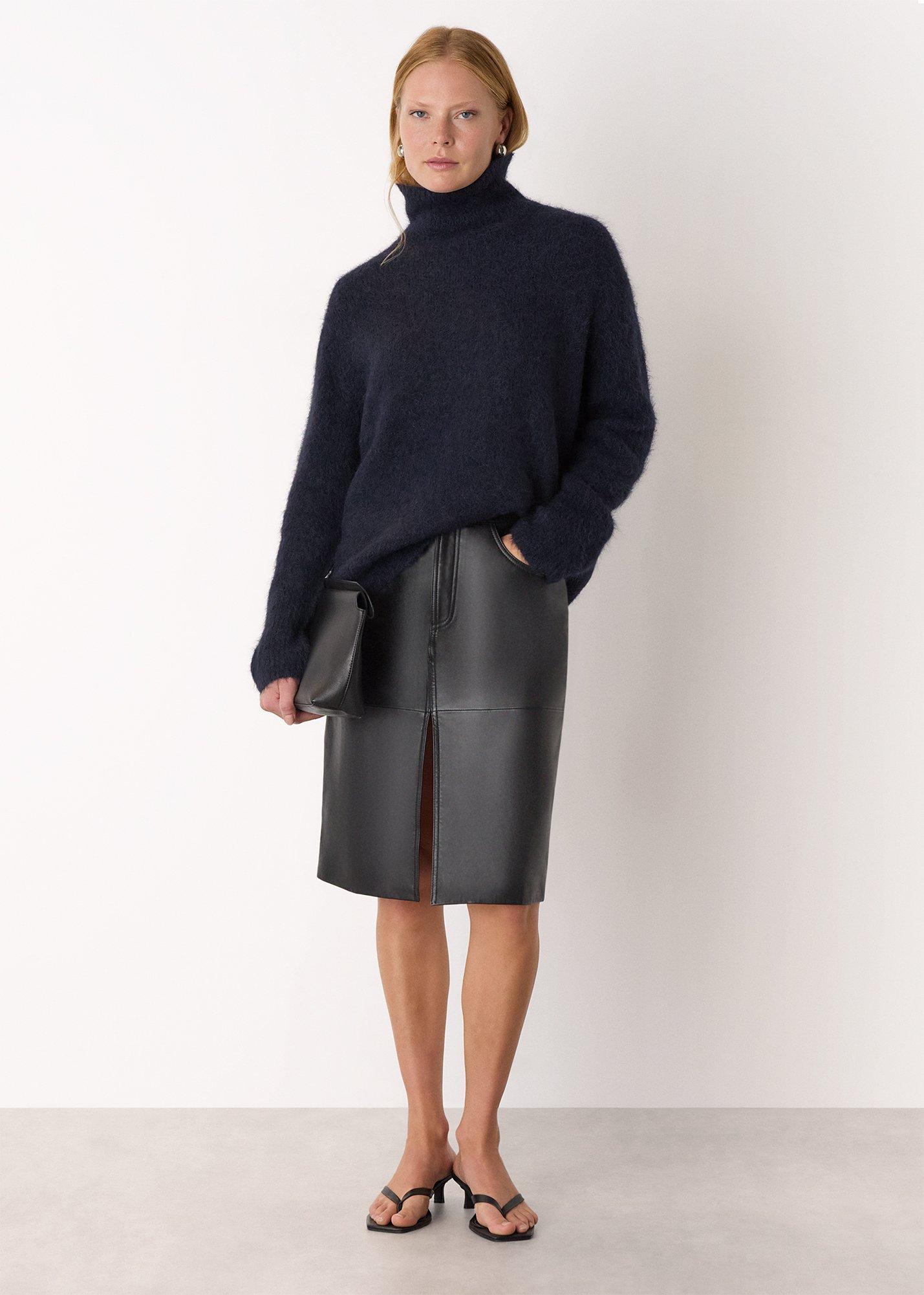 Alpaca Blend Funnel Knit