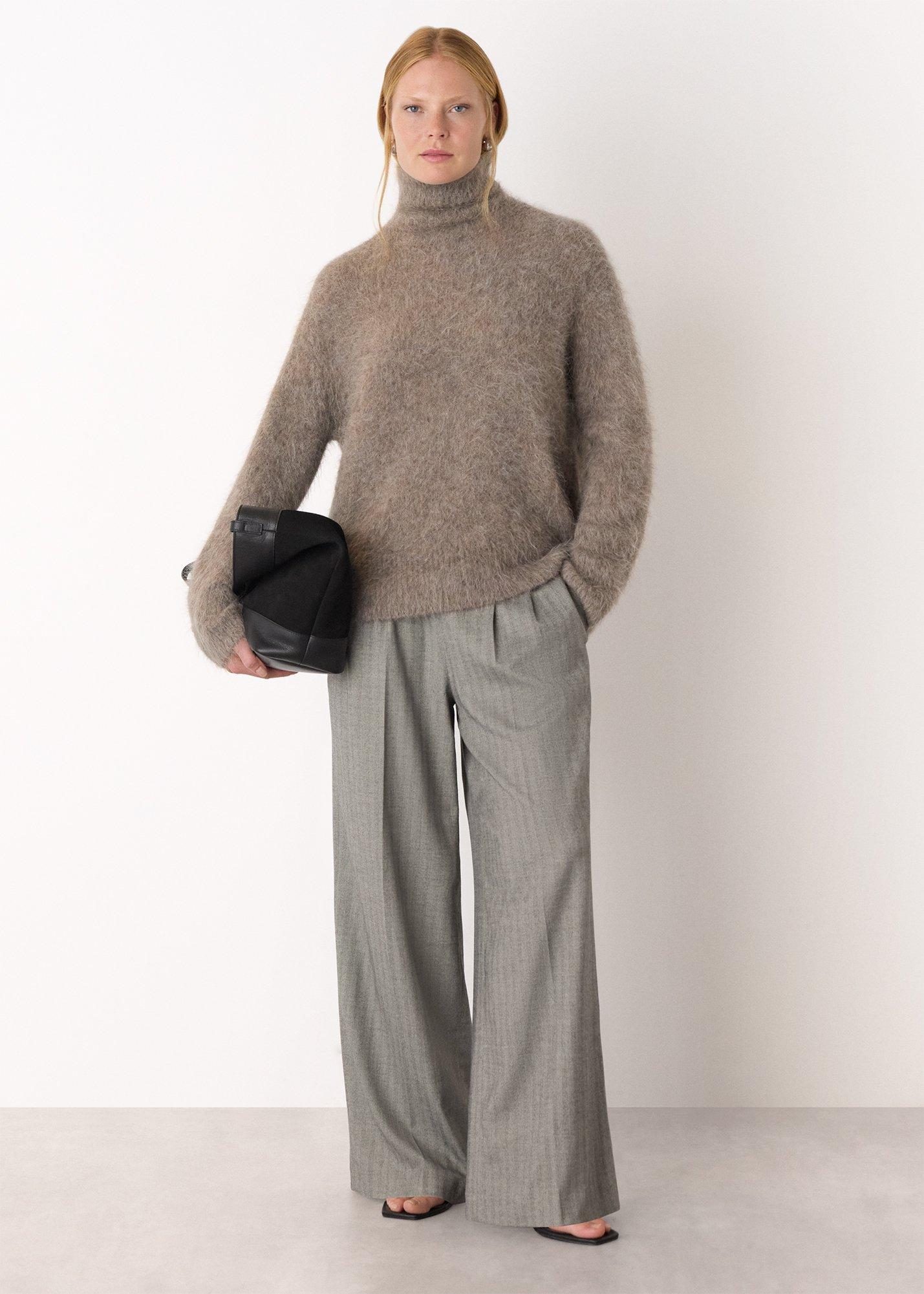 Alpaca Blend Funnel Knit