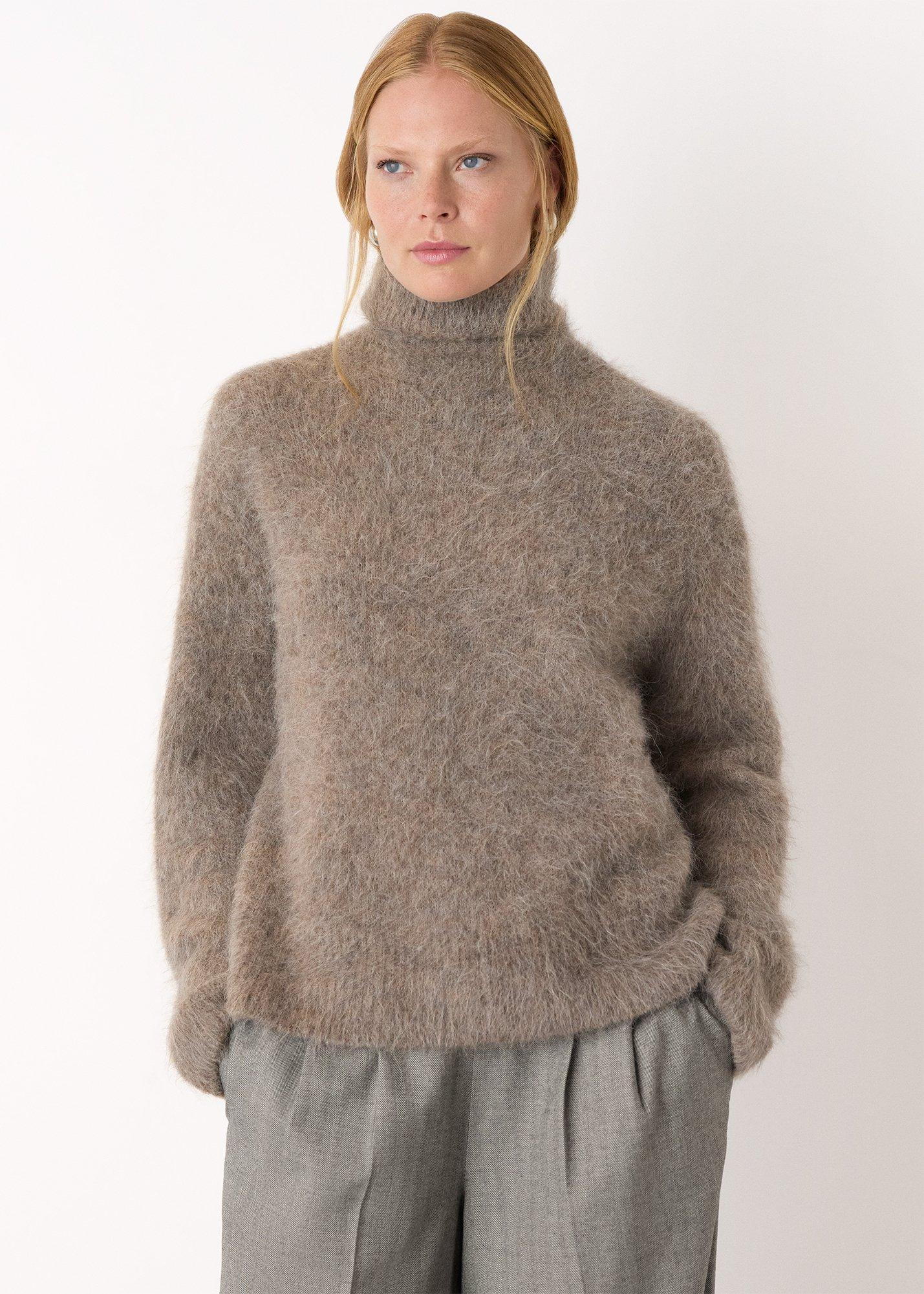 Alpaca Blend Funnel Knit