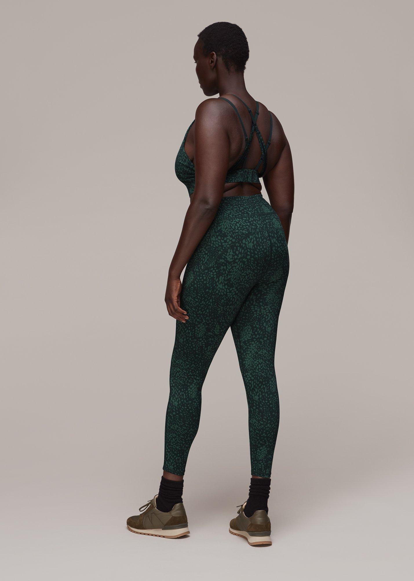 Green Animal Print Sports Legging
