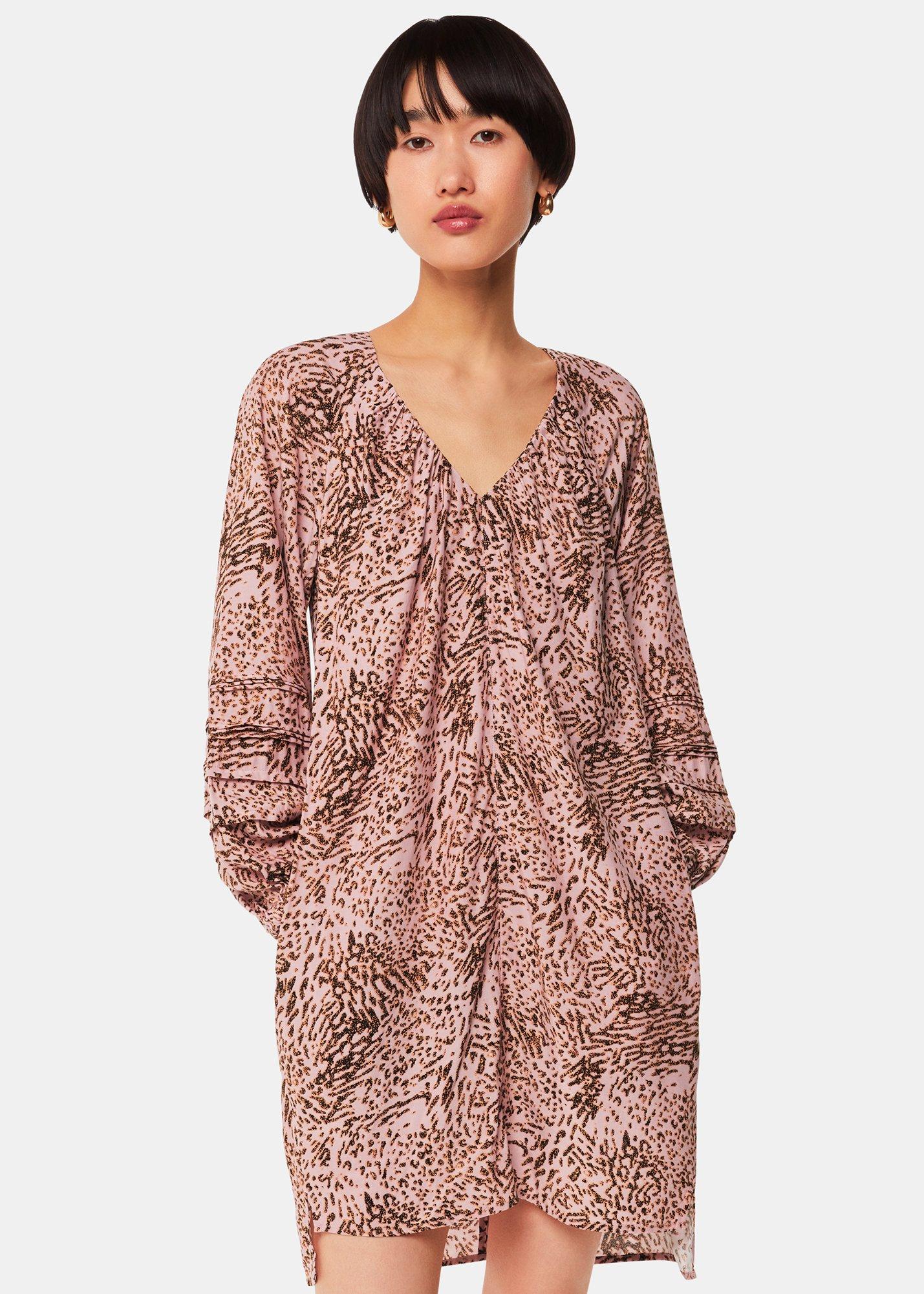 Pink Animal Swirl Cocoon Dress
