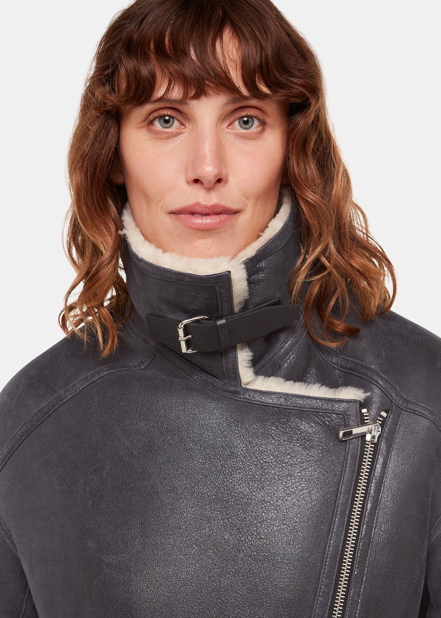 Annika Leather Aviator Jacket