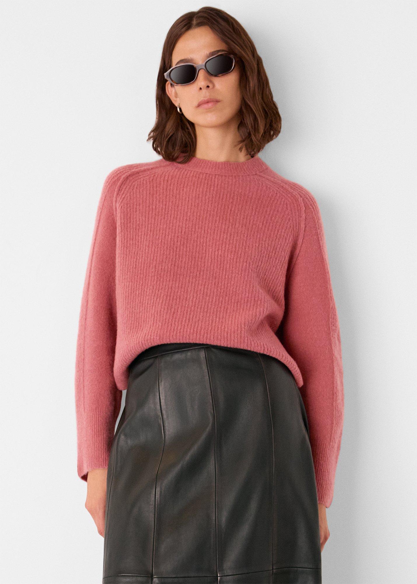 Rose Aria Wool Mix Crew Knit
