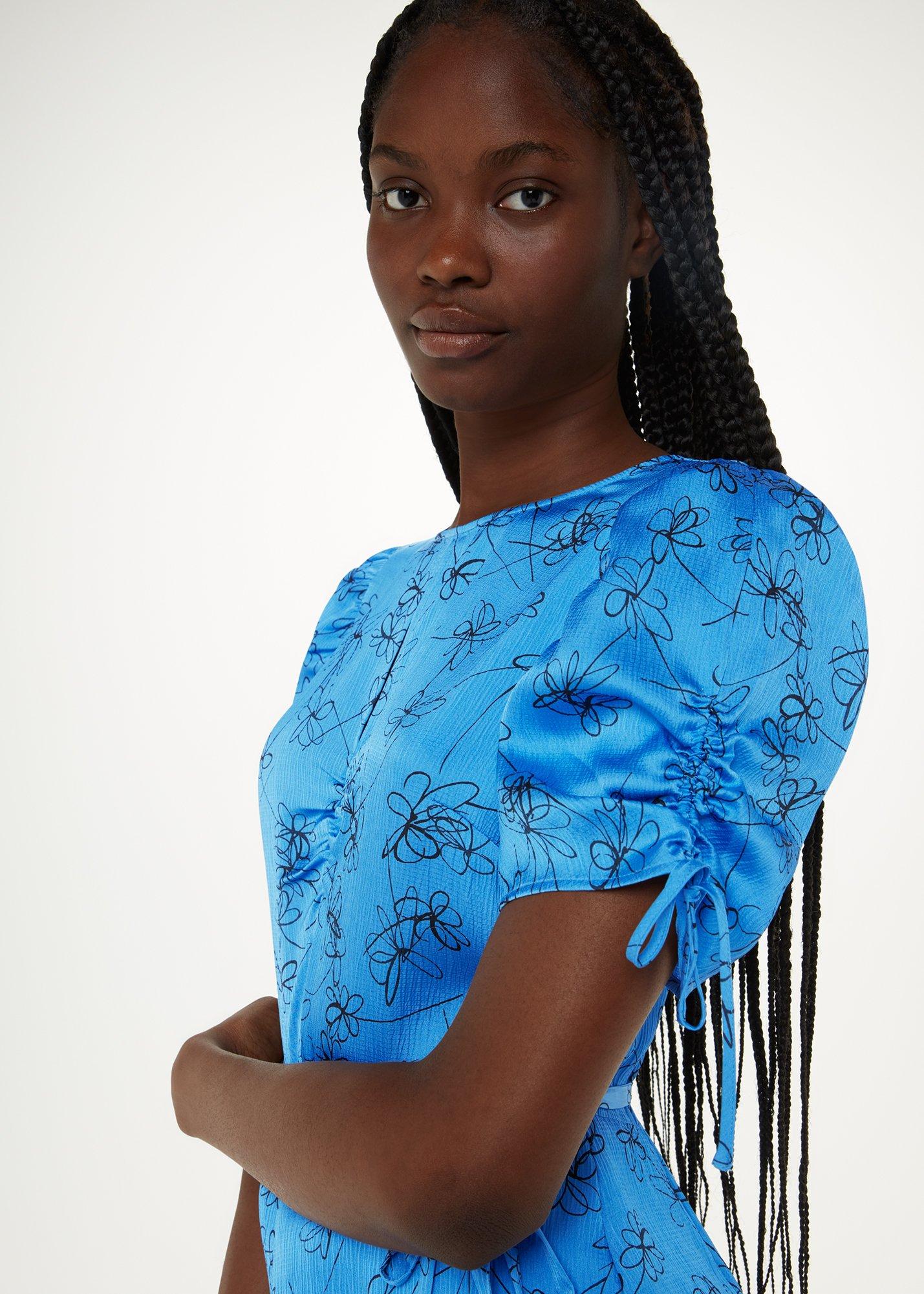 Petite Aurelie Scribble Daisy Dress