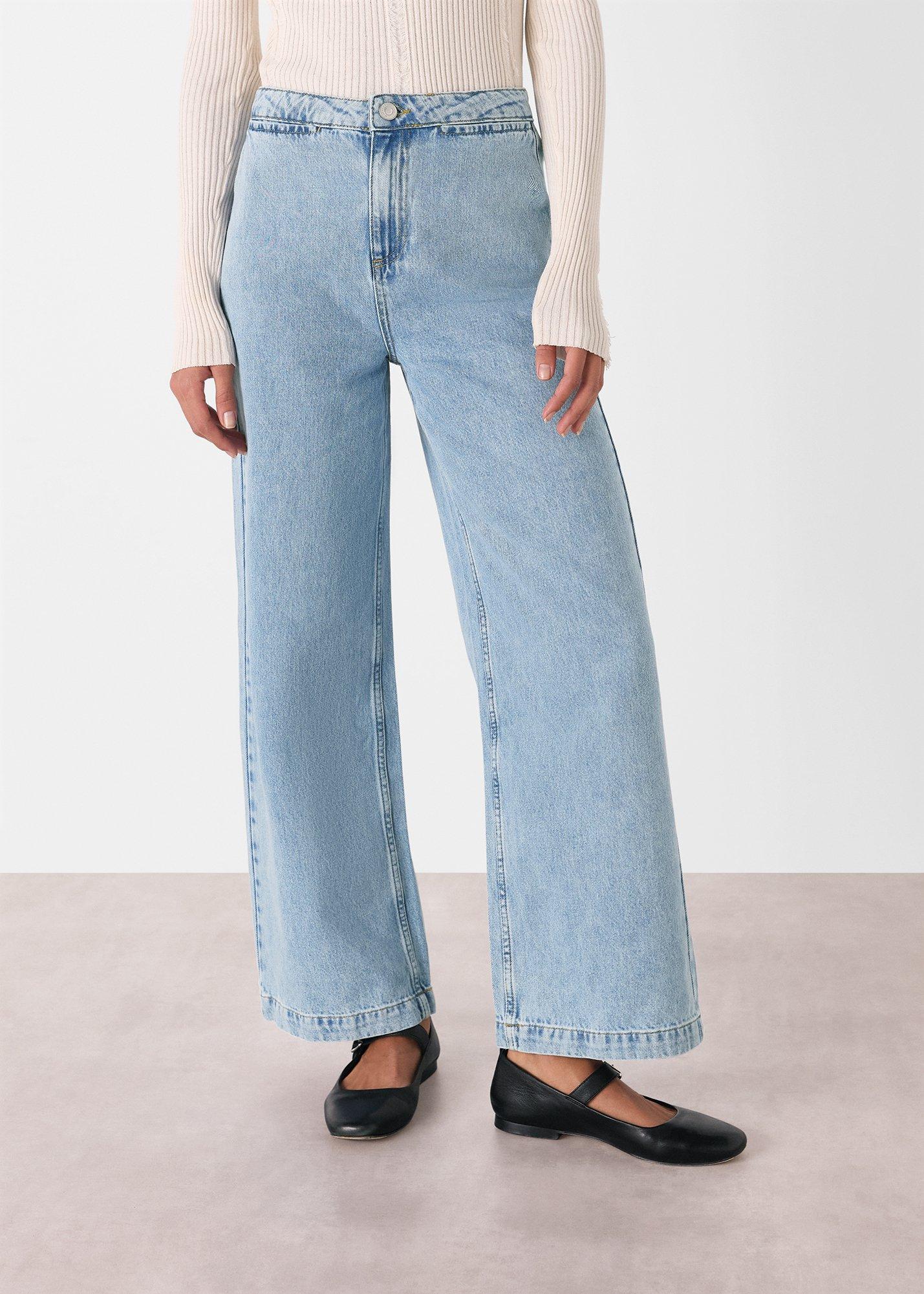 Light Wash Authentic Ankle Wide Leg Jean