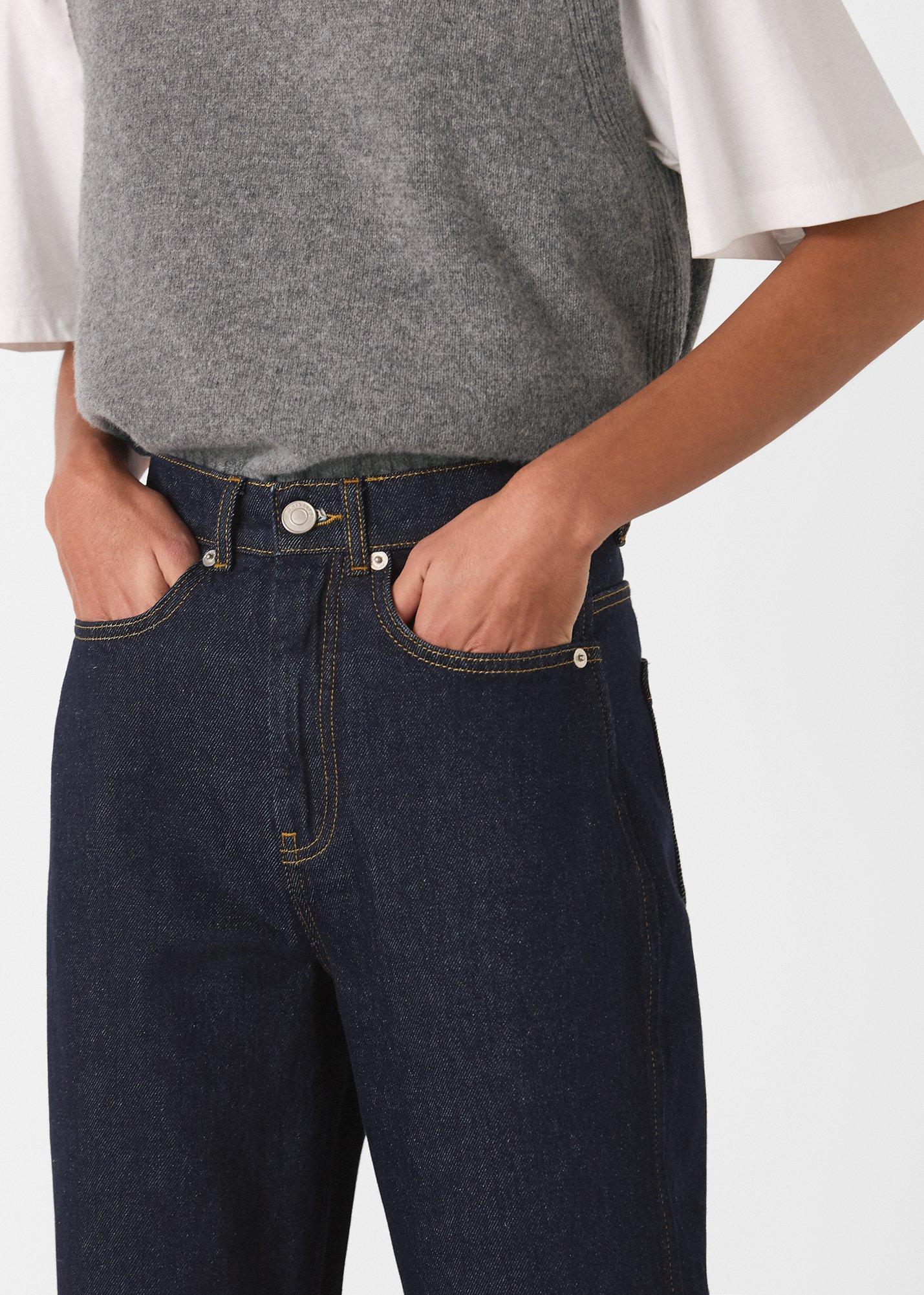 Authentic Barrel Leg Jean Dark Denim