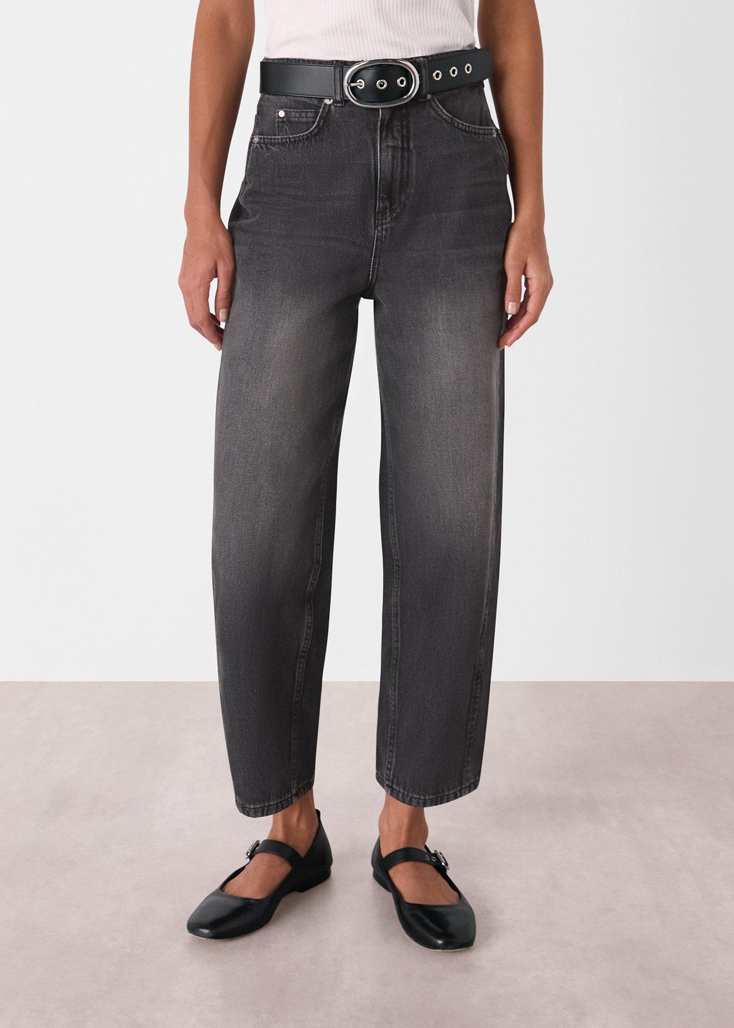 Grey Authentic Barrel Leg Jean