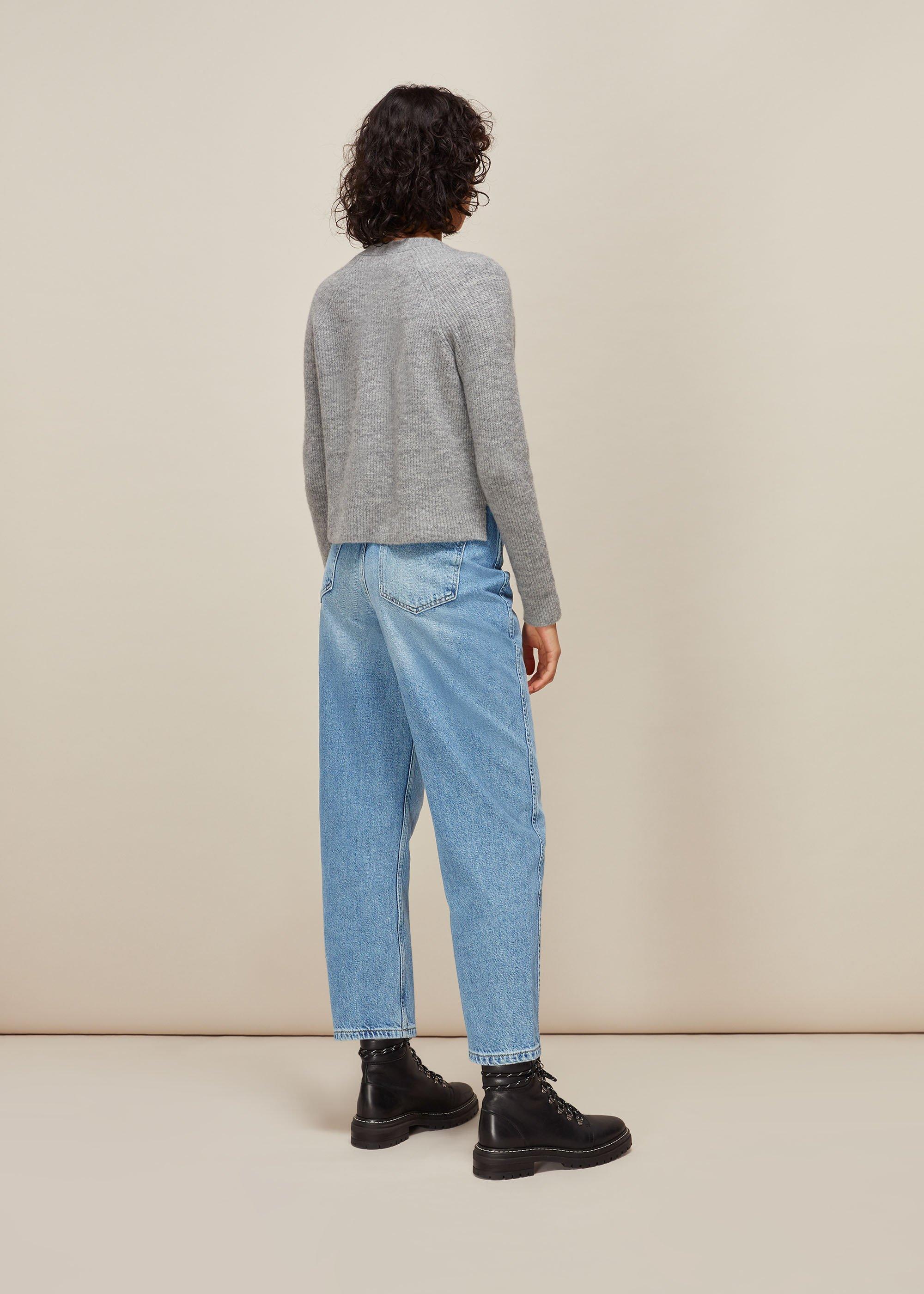 Light Wash Authentic Barrel Leg Jean