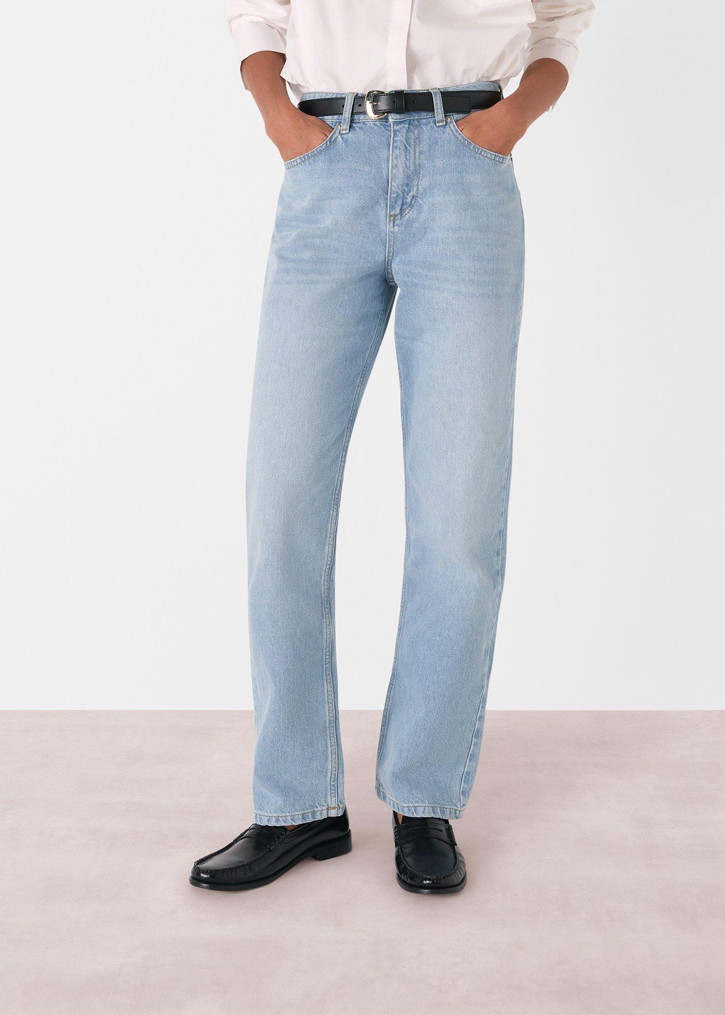 Light Wash Classic Straight Leg Jean