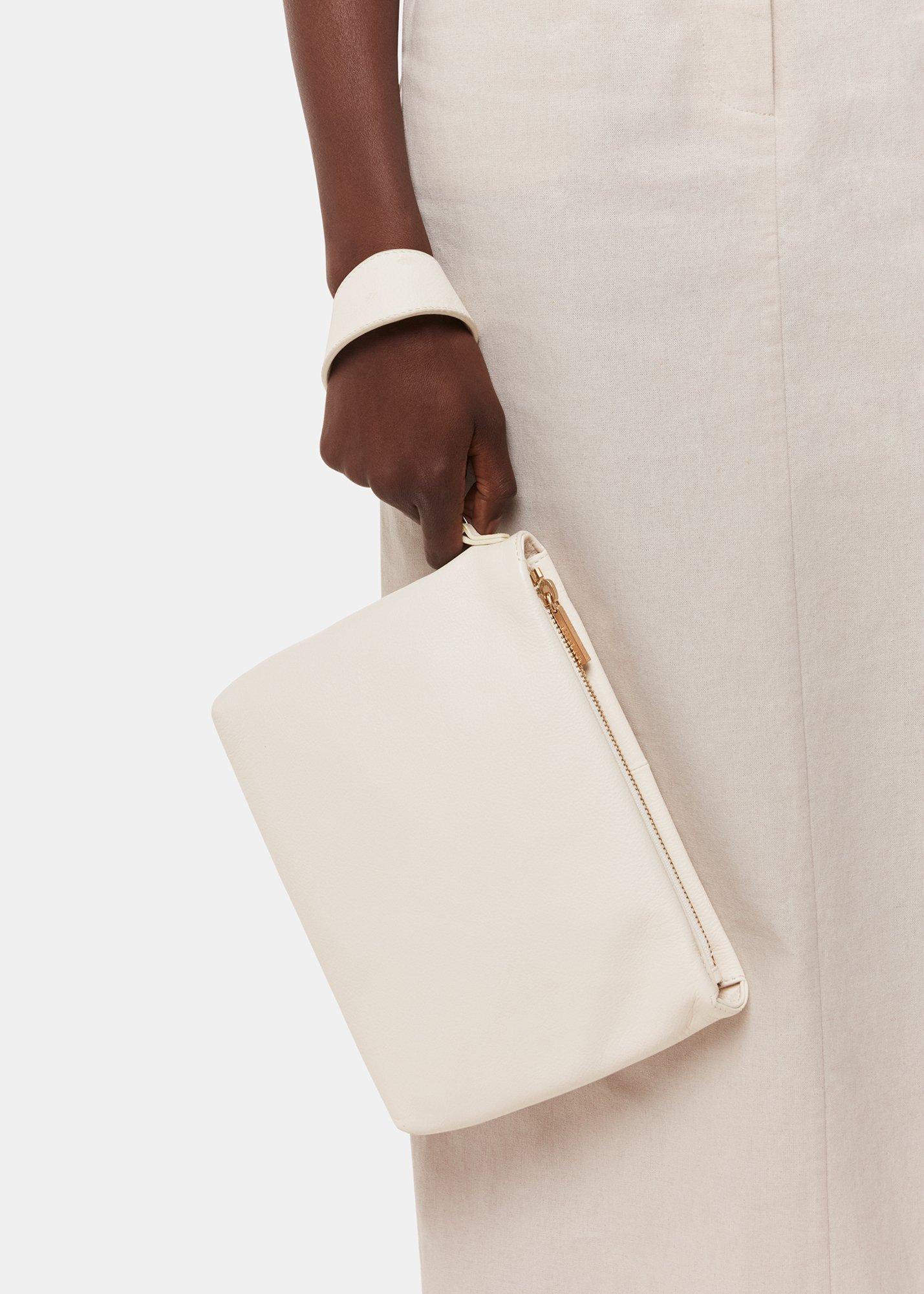 Ivory Avah Zip Top Clutch