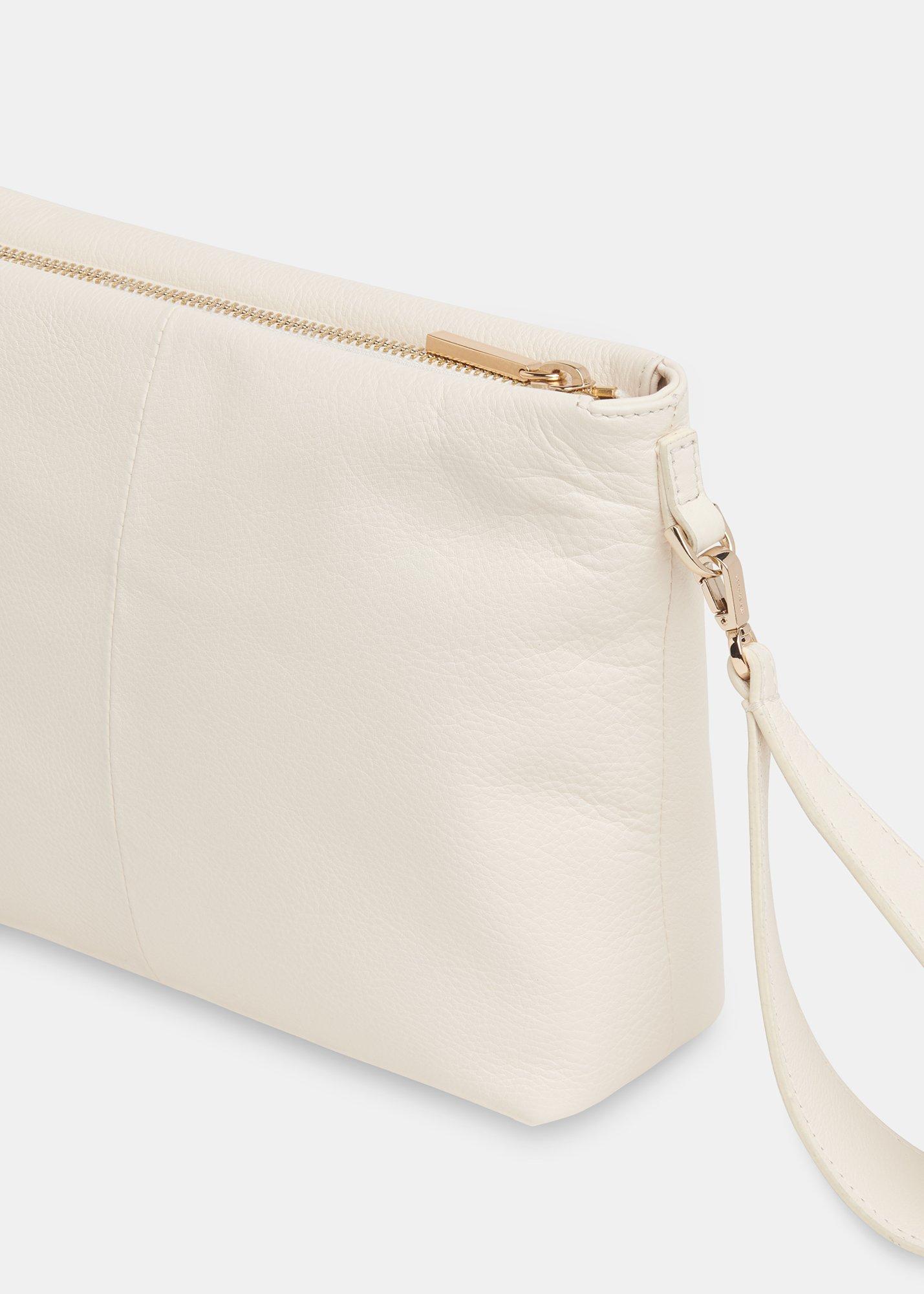 Ivory Avah Zip Top Clutch