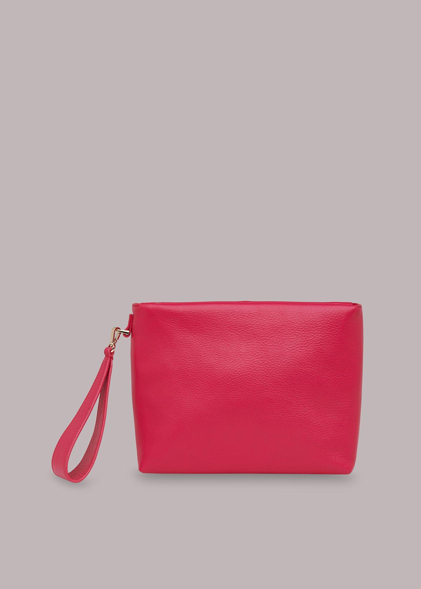 Pink Avah Zip Top Clutch