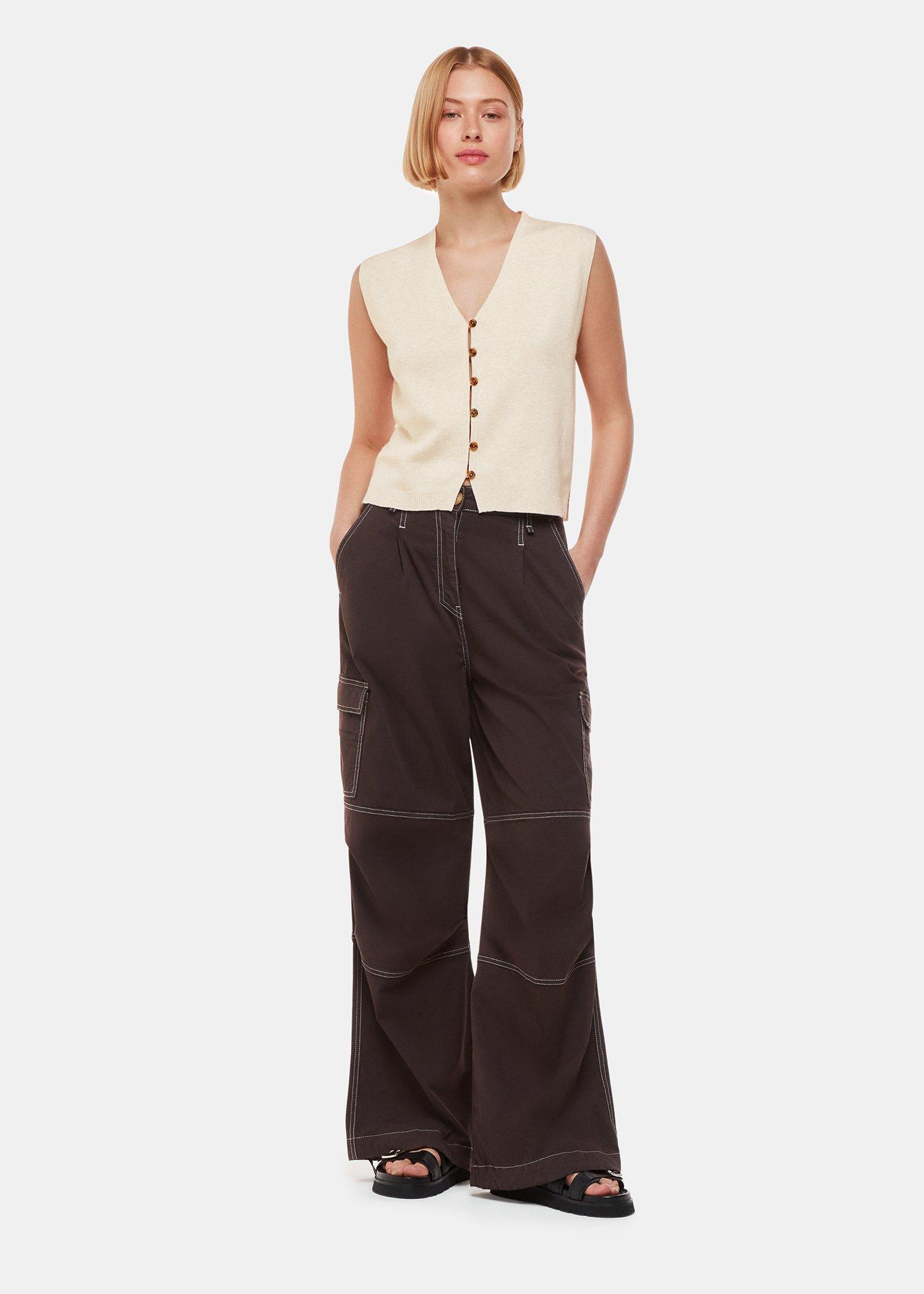 Oatmeal Bailey Button Through Tank