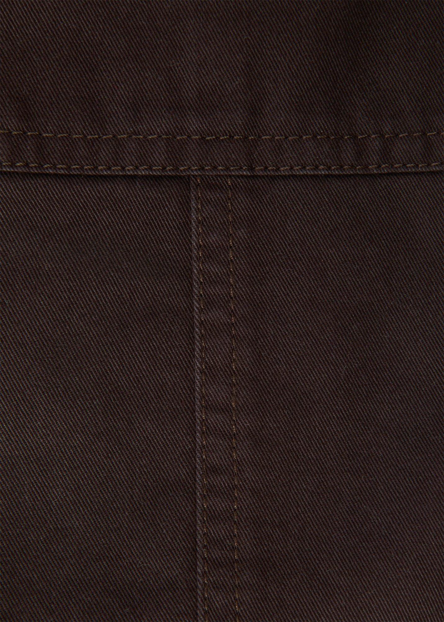 Belted Cotton Barrel Trouser