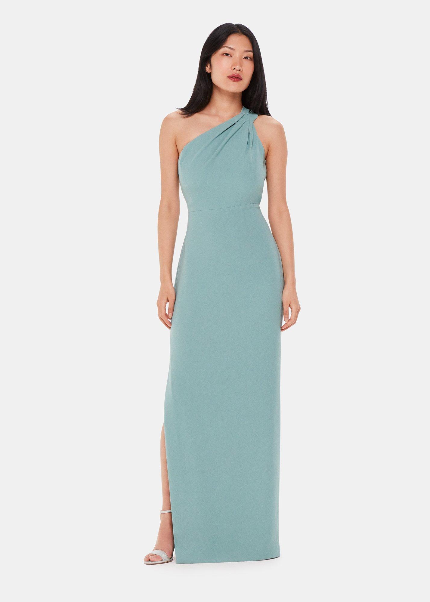 Sage Green Bethan One Shoulder Maxi Dress